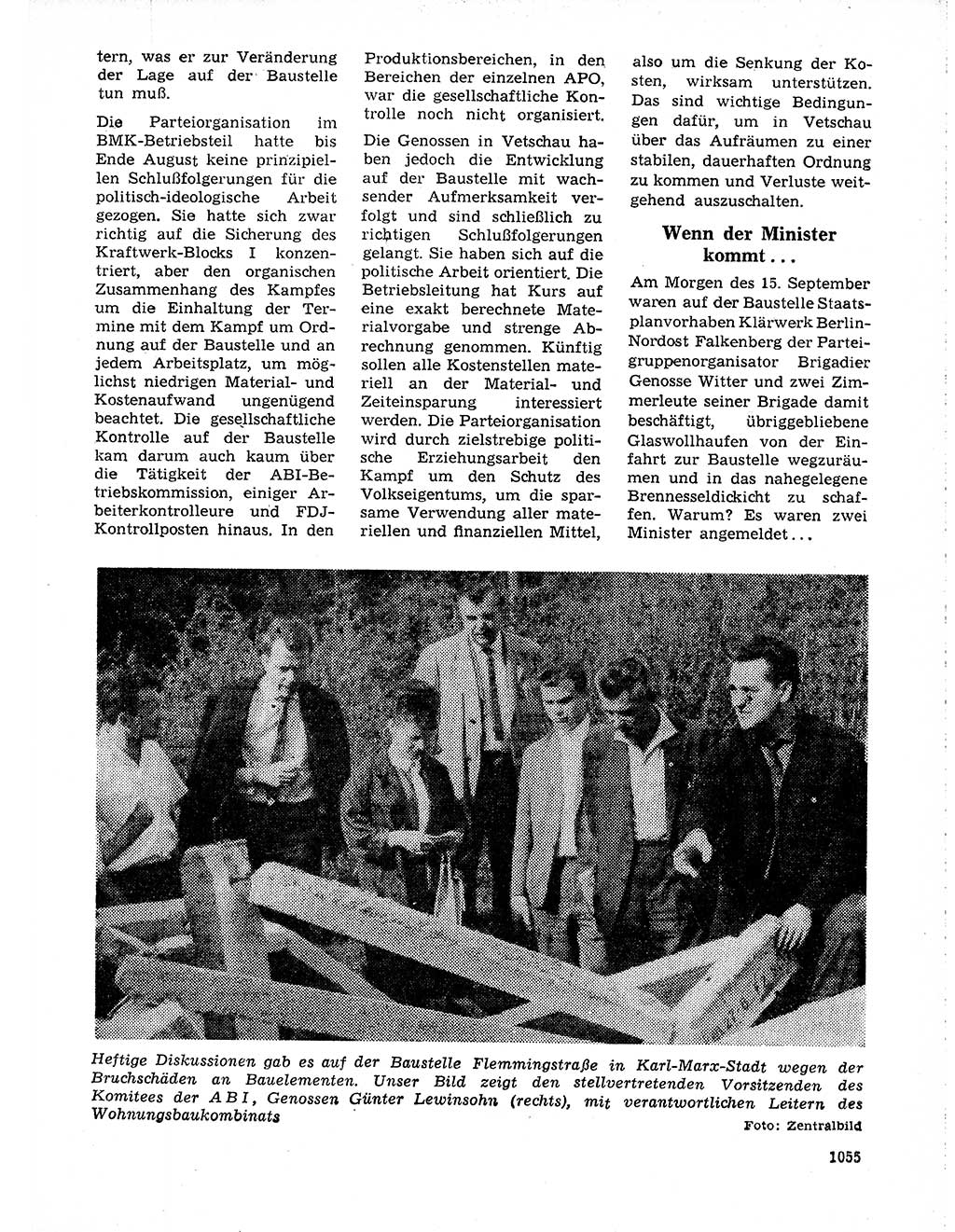 Neuer Weg (NW), Organ des Zentralkomitees (ZK) der SED (Sozialistische Einheitspartei Deutschlands) für Fragen des Parteilebens, 19. Jahrgang [Deutsche Demokratische Republik (DDR)] 1964, Seite 1055 (NW ZK SED DDR 1964, S. 1055)