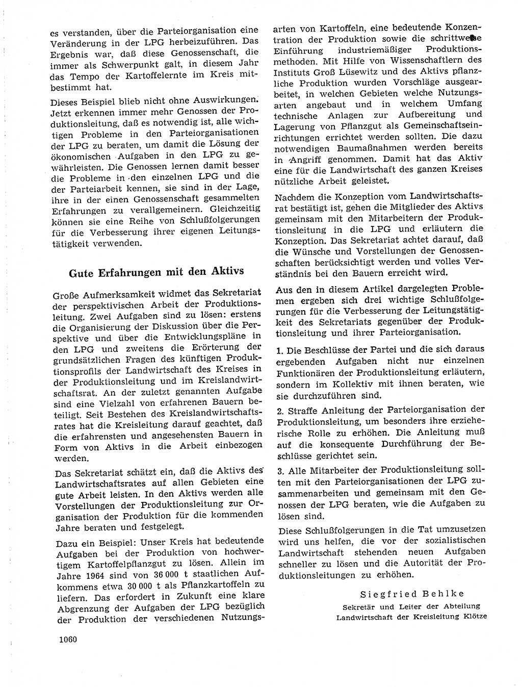 Neuer Weg (NW), Organ des Zentralkomitees (ZK) der SED (Sozialistische Einheitspartei Deutschlands) für Fragen des Parteilebens, 19. Jahrgang [Deutsche Demokratische Republik (DDR)] 1964, Seite 1060 (NW ZK SED DDR 1964, S. 1060)