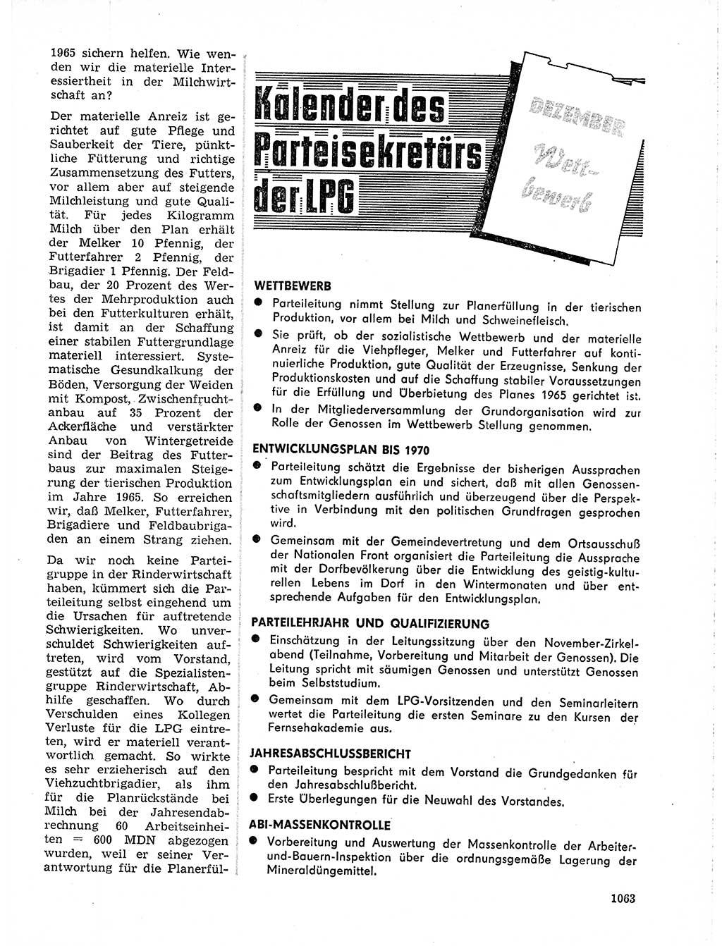 Neuer Weg (NW), Organ des Zentralkomitees (ZK) der SED (Sozialistische Einheitspartei Deutschlands) für Fragen des Parteilebens, 19. Jahrgang [Deutsche Demokratische Republik (DDR)] 1964, Seite 1063 (NW ZK SED DDR 1964, S. 1063)