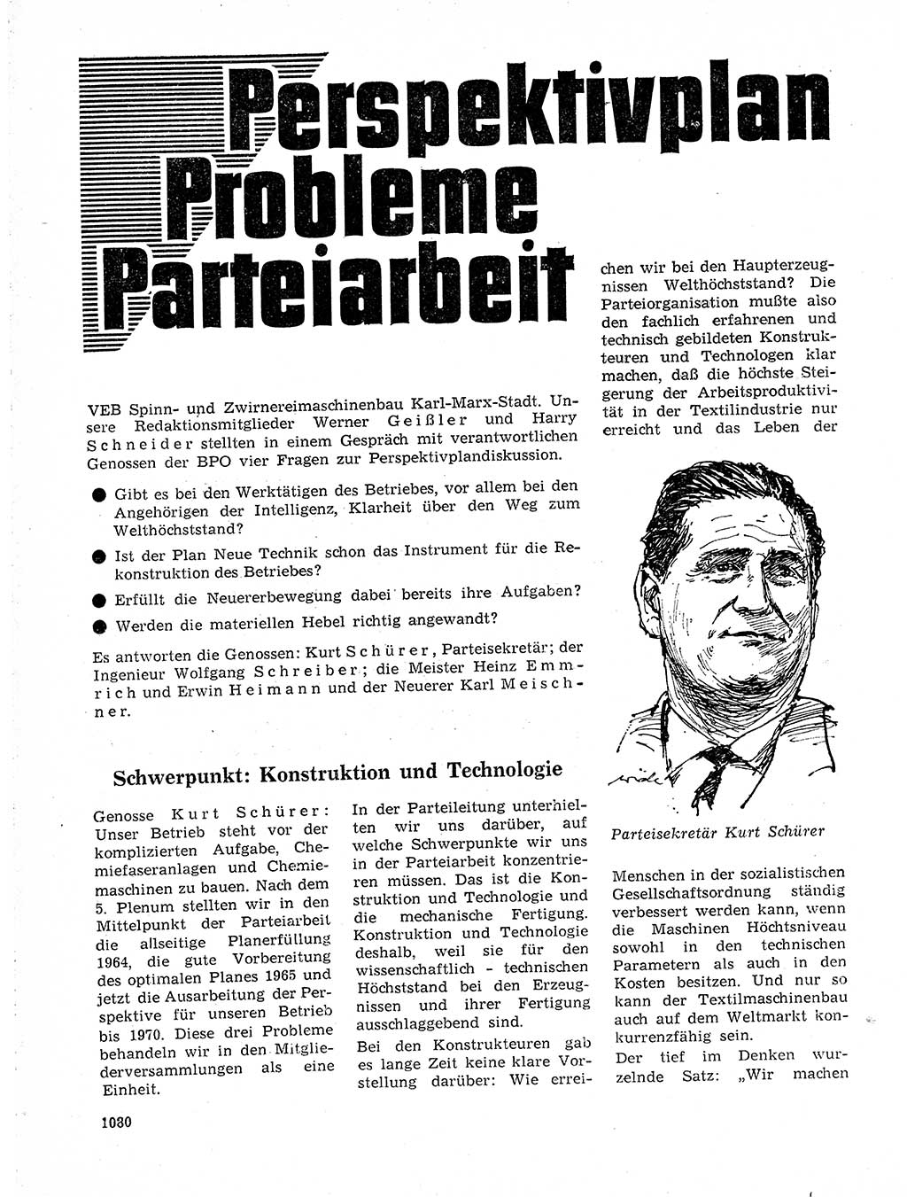 Neuer Weg (NW), Organ des Zentralkomitees (ZK) der SED (Sozialistische Einheitspartei Deutschlands) für Fragen des Parteilebens, 19. Jahrgang [Deutsche Demokratische Republik (DDR)] 1964, Seite 1080 (NW ZK SED DDR 1964, S. 1080)