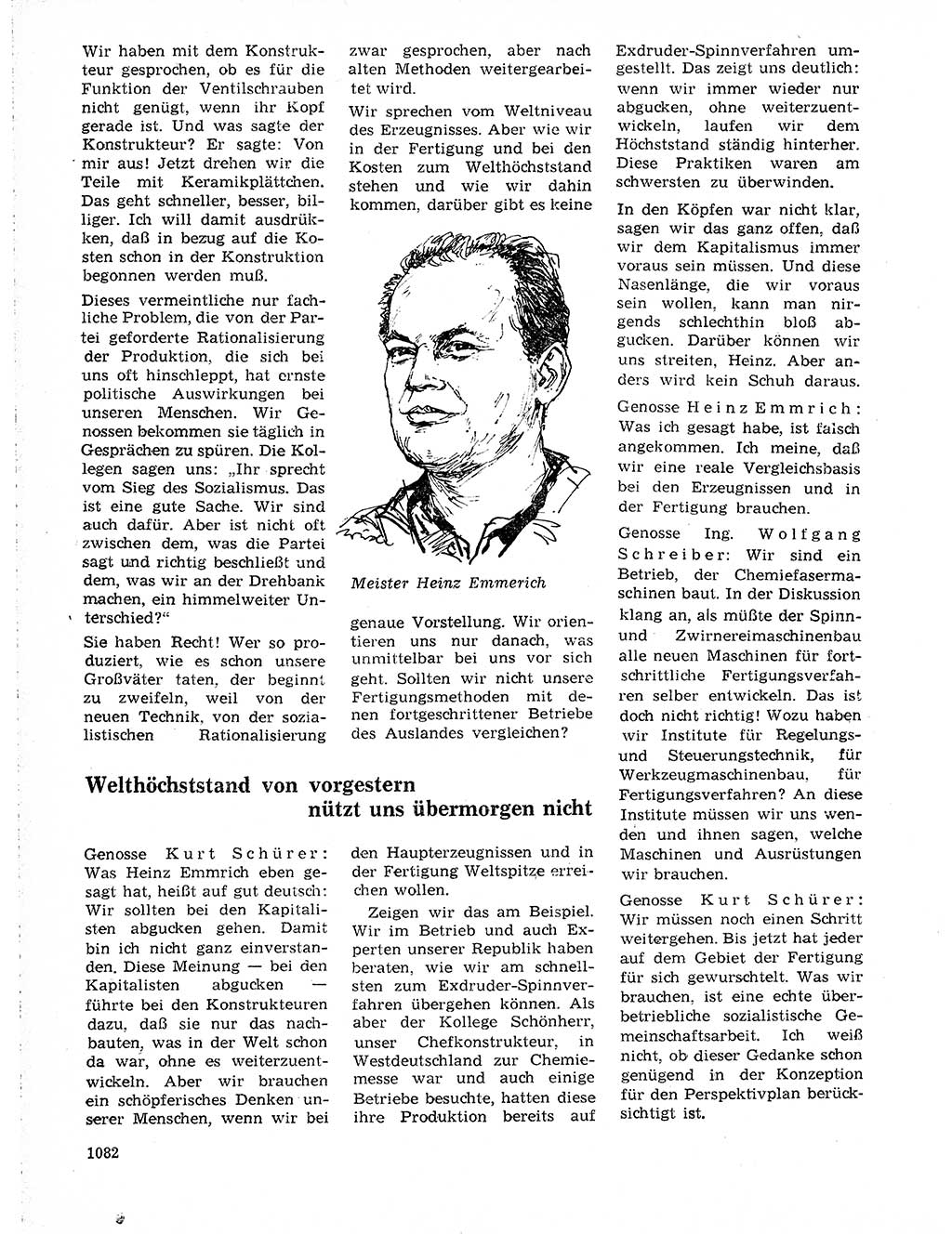 Neuer Weg (NW), Organ des Zentralkomitees (ZK) der SED (Sozialistische Einheitspartei Deutschlands) für Fragen des Parteilebens, 19. Jahrgang [Deutsche Demokratische Republik (DDR)] 1964, Seite 1082 (NW ZK SED DDR 1964, S. 1082)
