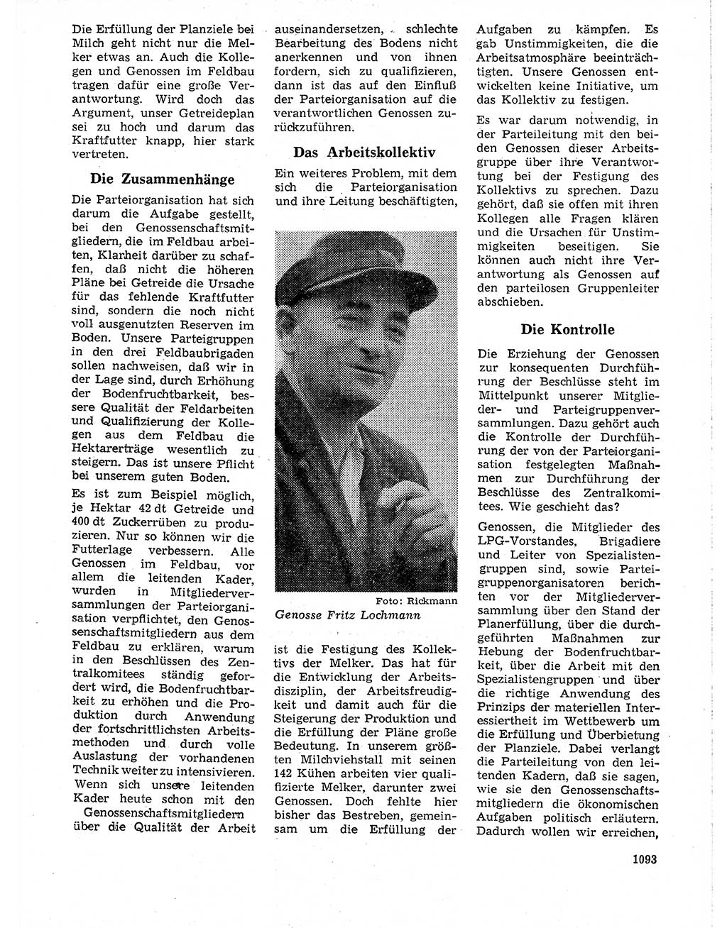 Neuer Weg (NW), Organ des Zentralkomitees (ZK) der SED (Sozialistische Einheitspartei Deutschlands) für Fragen des Parteilebens, 19. Jahrgang [Deutsche Demokratische Republik (DDR)] 1964, Seite 1093 (NW ZK SED DDR 1964, S. 1093)