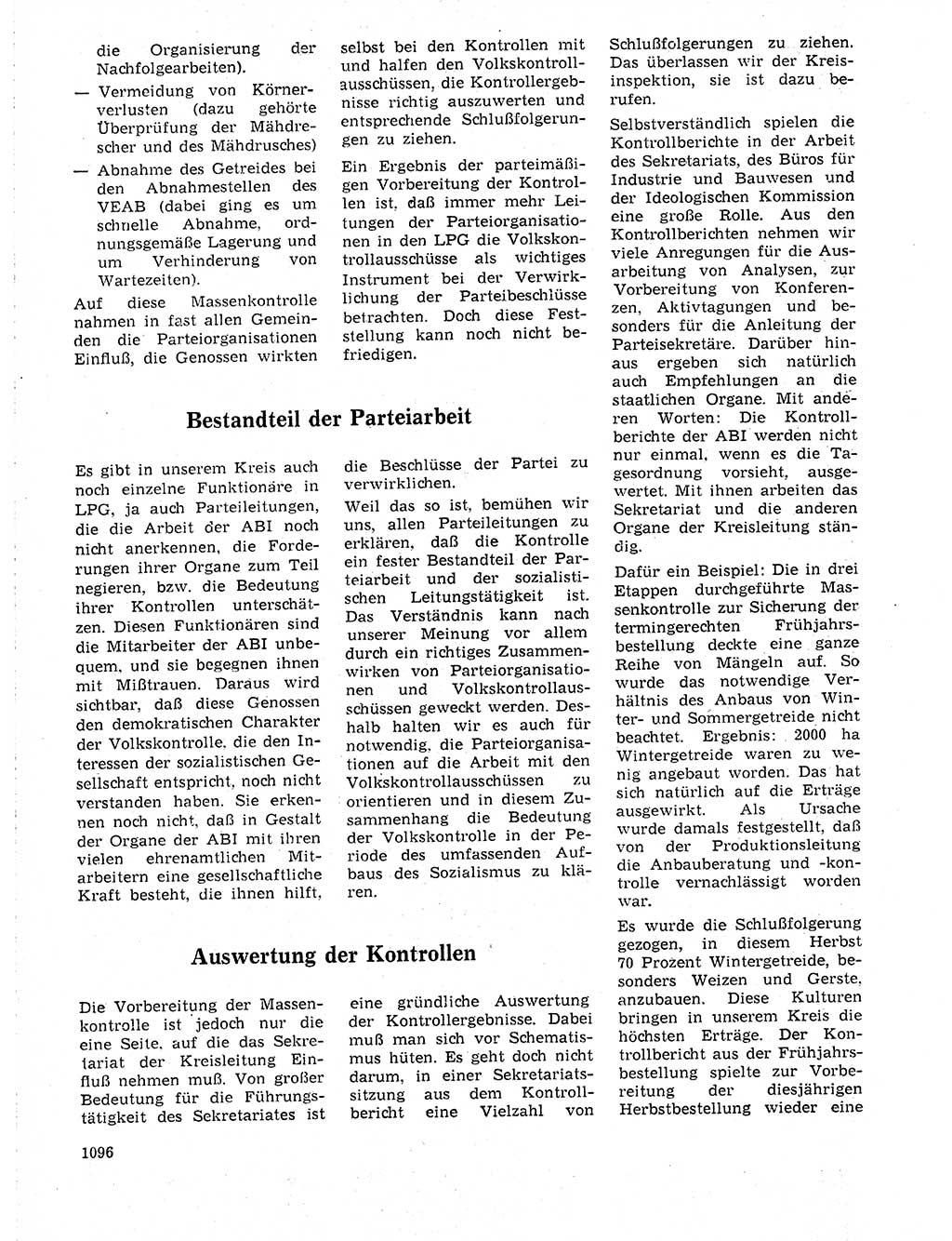 Neuer Weg (NW), Organ des Zentralkomitees (ZK) der SED (Sozialistische Einheitspartei Deutschlands) für Fragen des Parteilebens, 19. Jahrgang [Deutsche Demokratische Republik (DDR)] 1964, Seite 1096 (NW ZK SED DDR 1964, S. 1096)