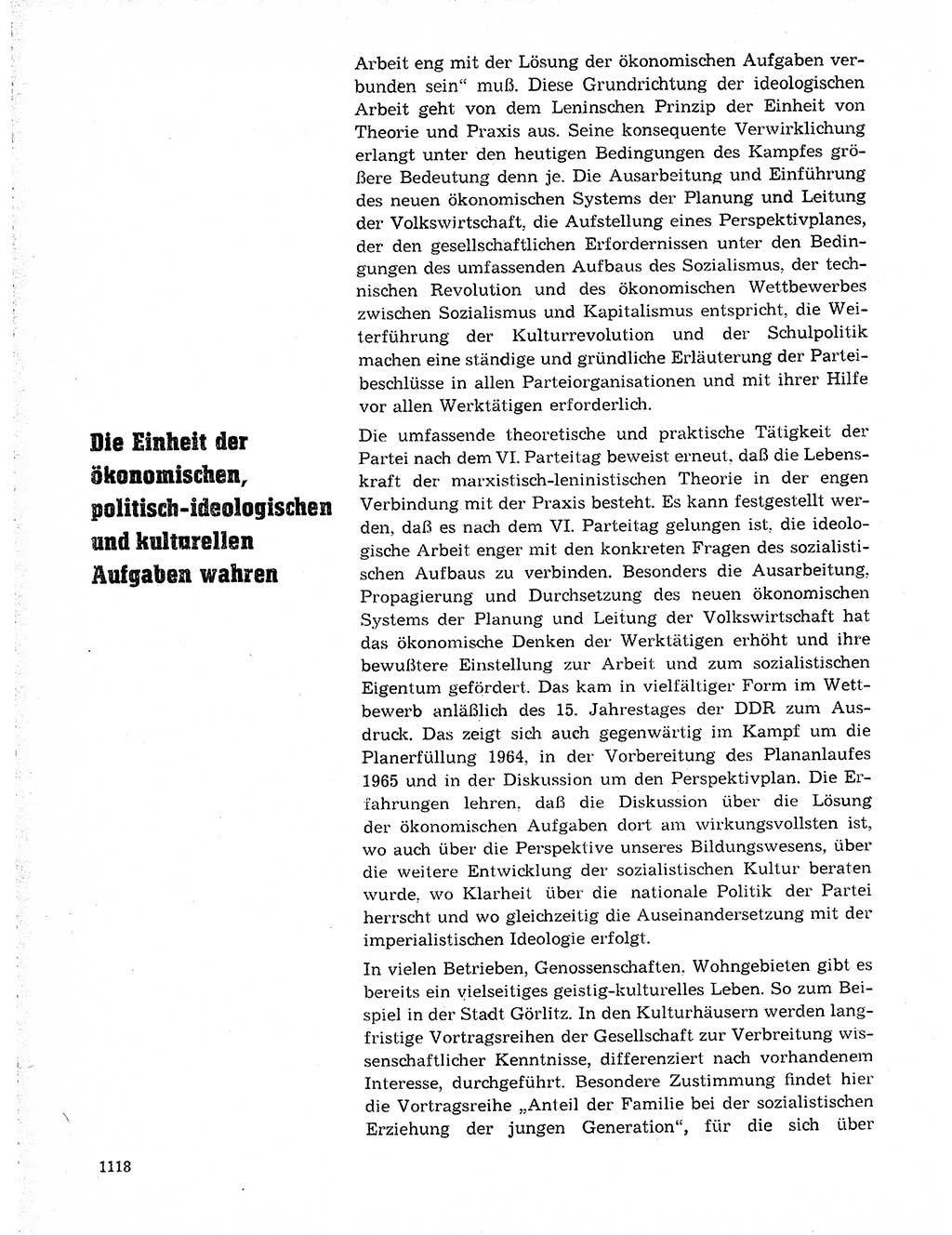 Neuer Weg (NW), Organ des Zentralkomitees (ZK) der SED (Sozialistische Einheitspartei Deutschlands) für Fragen des Parteilebens, 19. Jahrgang [Deutsche Demokratische Republik (DDR)] 1964, Seite 1118 (NW ZK SED DDR 1964, S. 1118)