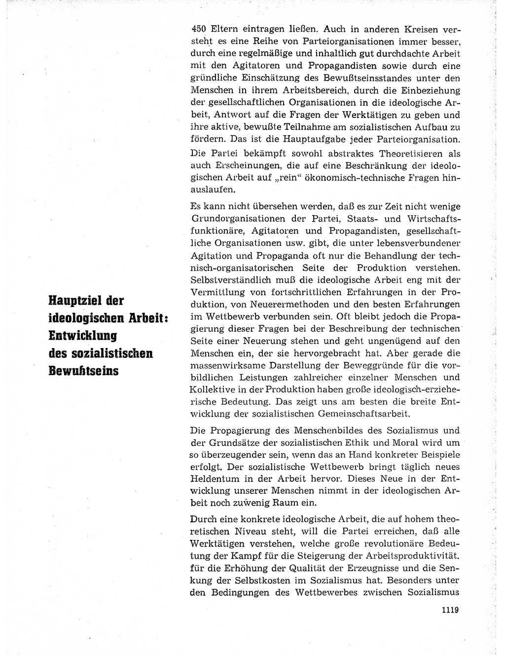 Neuer Weg (NW), Organ des Zentralkomitees (ZK) der SED (Sozialistische Einheitspartei Deutschlands) für Fragen des Parteilebens, 19. Jahrgang [Deutsche Demokratische Republik (DDR)] 1964, Seite 1119 (NW ZK SED DDR 1964, S. 1119)