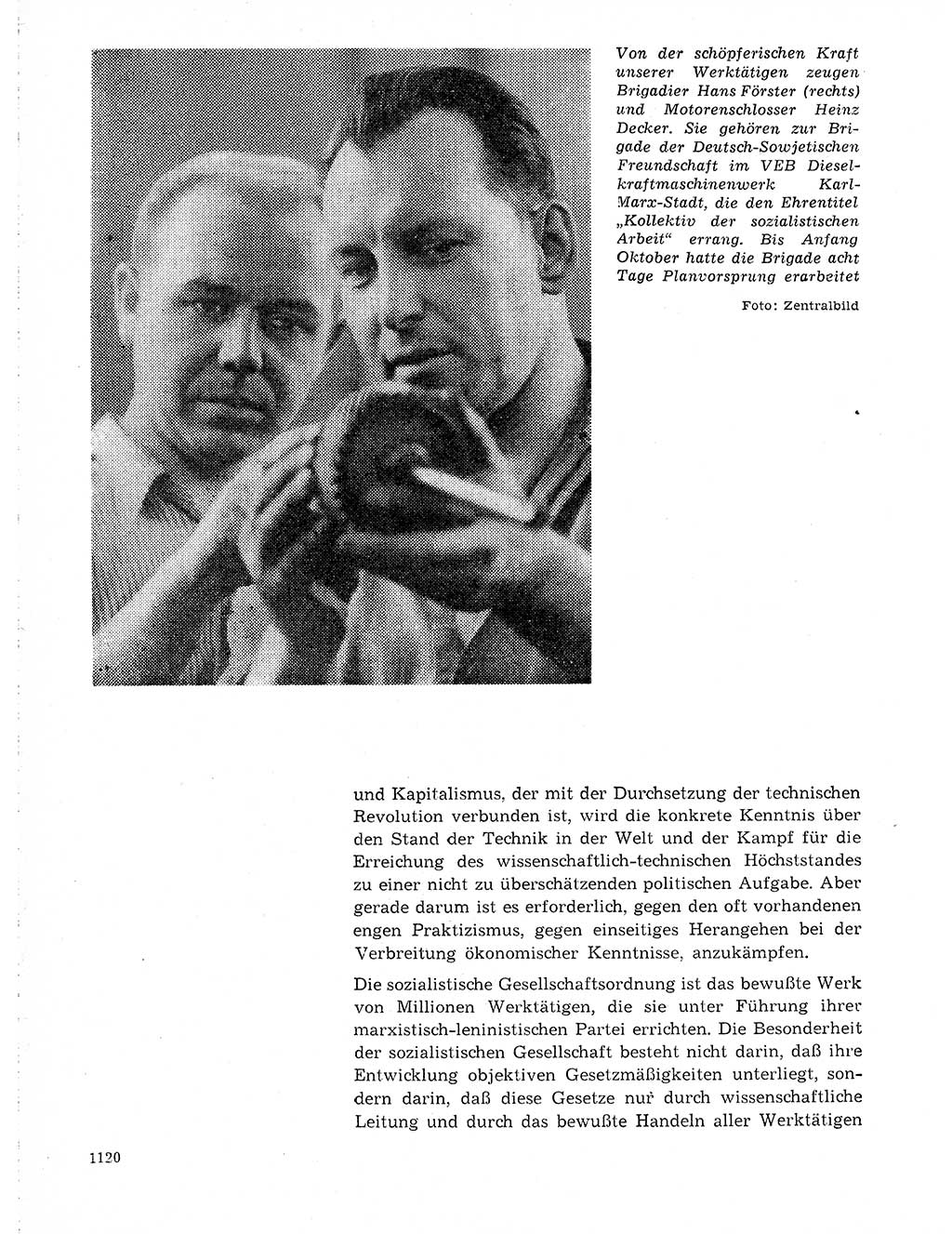 Neuer Weg (NW), Organ des Zentralkomitees (ZK) der SED (Sozialistische Einheitspartei Deutschlands) für Fragen des Parteilebens, 19. Jahrgang [Deutsche Demokratische Republik (DDR)] 1964, Seite 1120 (NW ZK SED DDR 1964, S. 1120)
