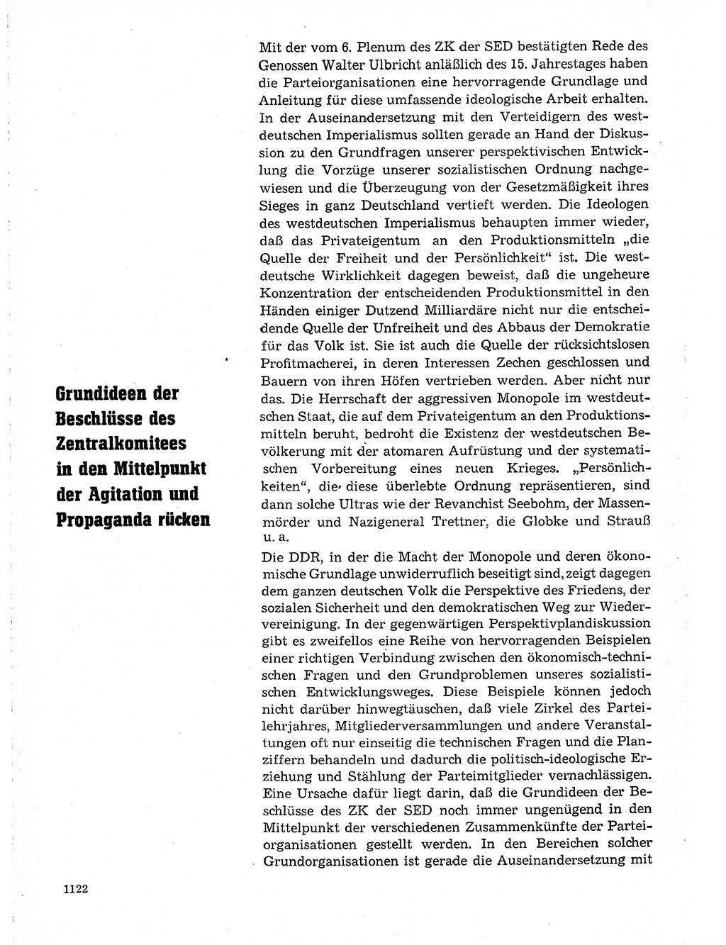 Neuer Weg (NW), Organ des Zentralkomitees (ZK) der SED (Sozialistische Einheitspartei Deutschlands) für Fragen des Parteilebens, 19. Jahrgang [Deutsche Demokratische Republik (DDR)] 1964, Seite 1122 (NW ZK SED DDR 1964, S. 1122)