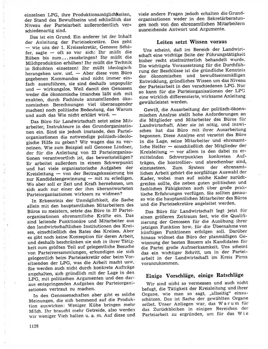 Neuer Weg (NW), Organ des Zentralkomitees (ZK) der SED (Sozialistische Einheitspartei Deutschlands) für Fragen des Parteilebens, 19. Jahrgang [Deutsche Demokratische Republik (DDR)] 1964, Seite 1128 (NW ZK SED DDR 1964, S. 1128)