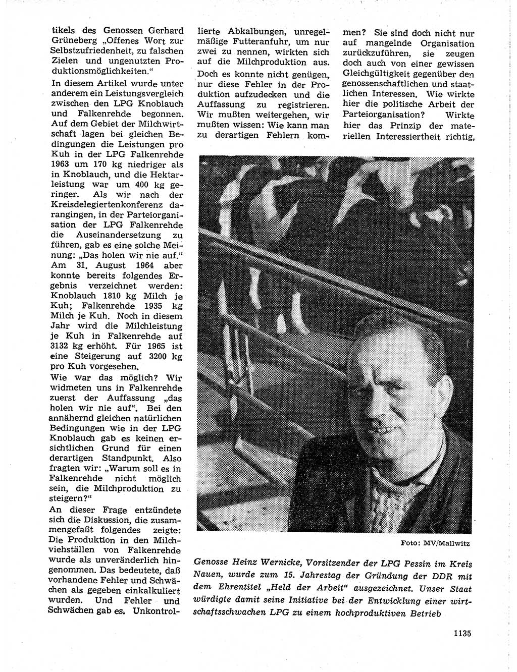 Neuer Weg (NW), Organ des Zentralkomitees (ZK) der SED (Sozialistische Einheitspartei Deutschlands) für Fragen des Parteilebens, 19. Jahrgang [Deutsche Demokratische Republik (DDR)] 1964, Seite 1135 (NW ZK SED DDR 1964, S. 1135)