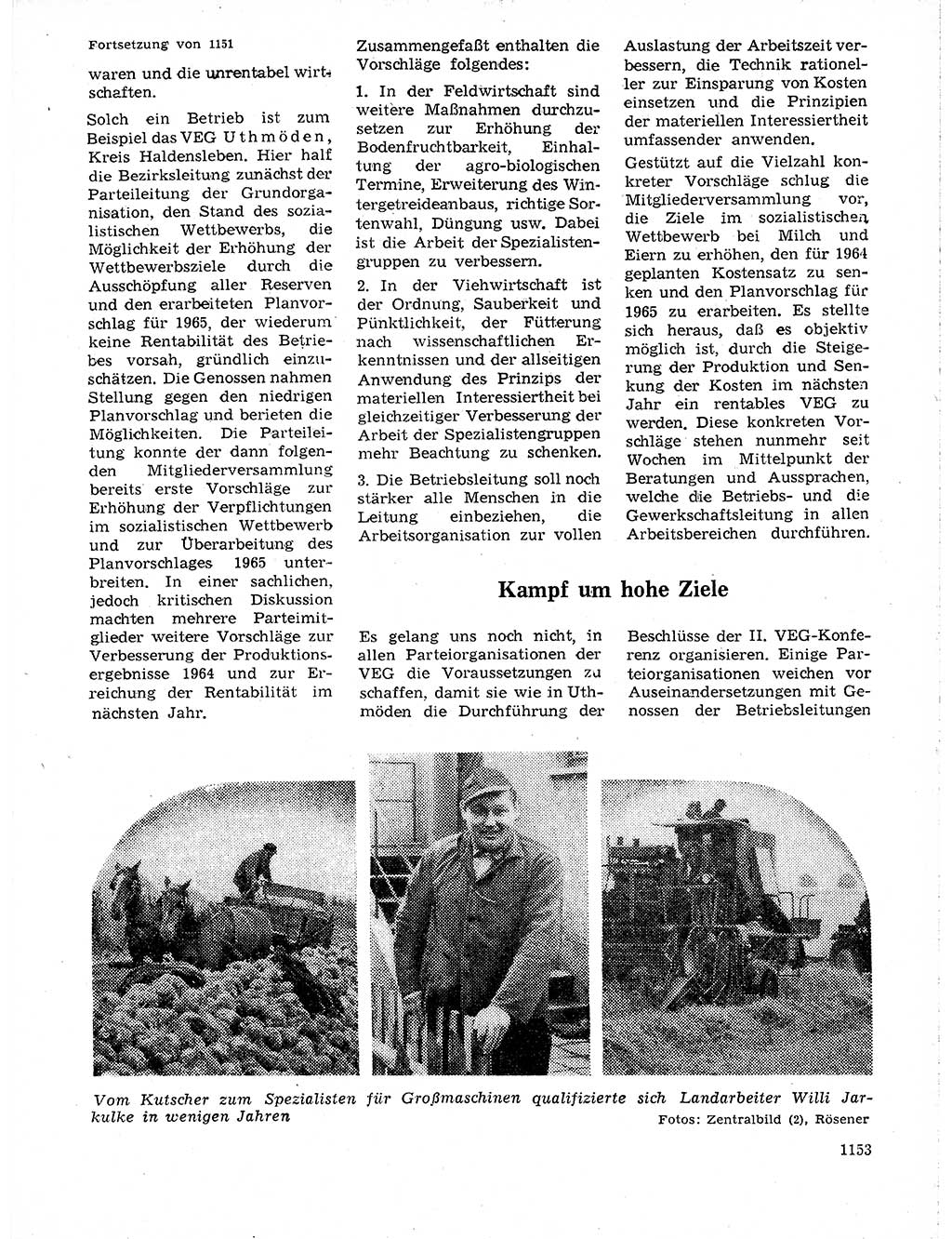 Neuer Weg (NW), Organ des Zentralkomitees (ZK) der SED (Sozialistische Einheitspartei Deutschlands) für Fragen des Parteilebens, 19. Jahrgang [Deutsche Demokratische Republik (DDR)] 1964, Seite 1153 (NW ZK SED DDR 1964, S. 1153)