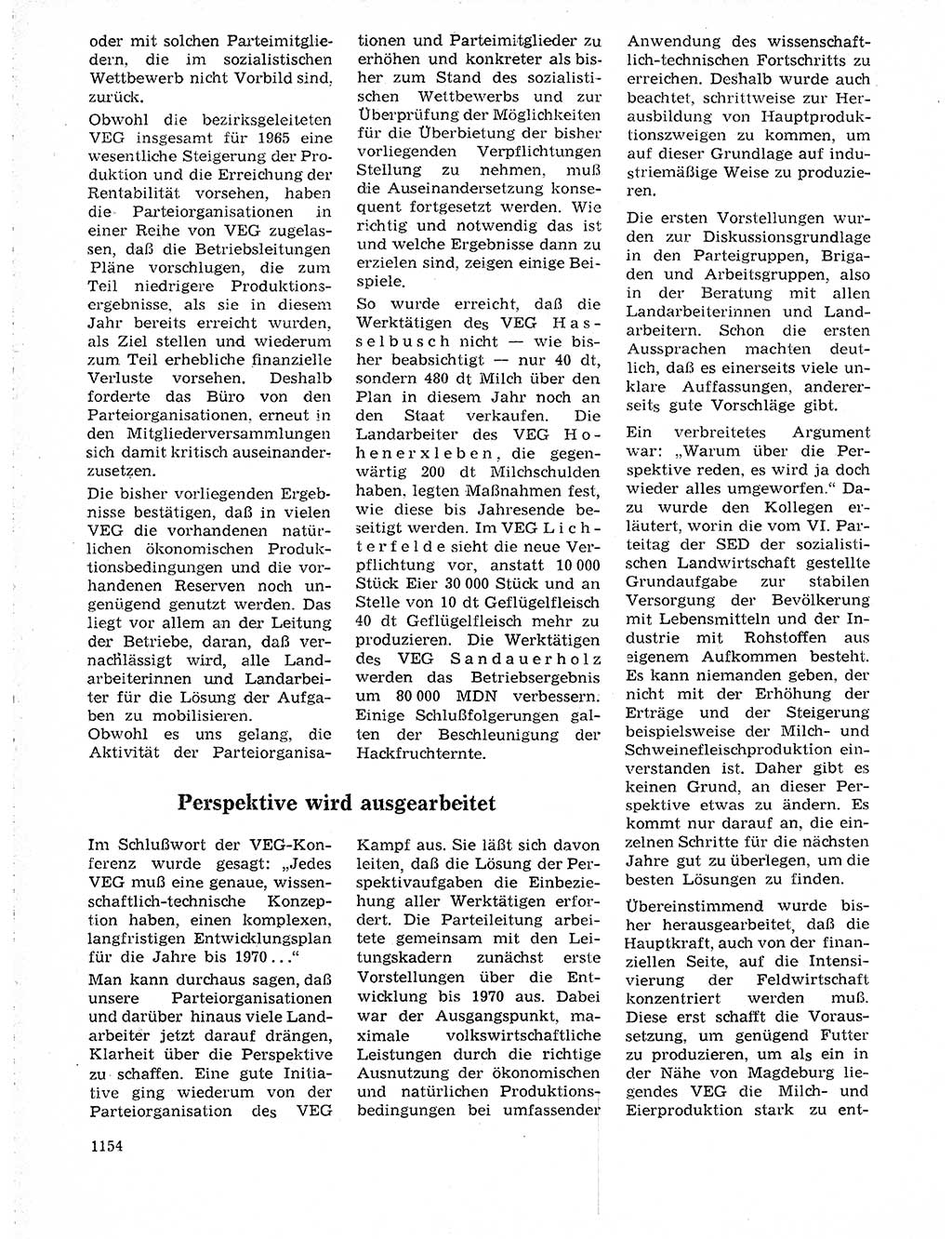 Neuer Weg (NW), Organ des Zentralkomitees (ZK) der SED (Sozialistische Einheitspartei Deutschlands) für Fragen des Parteilebens, 19. Jahrgang [Deutsche Demokratische Republik (DDR)] 1964, Seite 1154 (NW ZK SED DDR 1964, S. 1154)