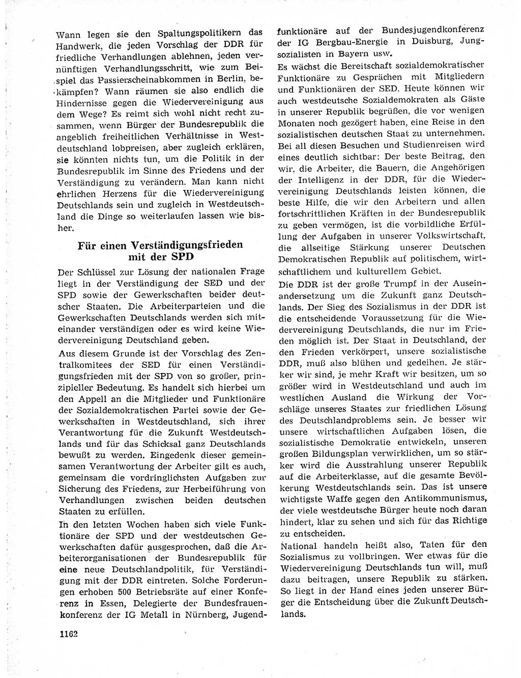 Neuer Weg (NW), Organ des Zentralkomitees (ZK) der SED (Sozialistische Einheitspartei Deutschlands) für Fragen des Parteilebens, 19. Jahrgang [Deutsche Demokratische Republik (DDR)] 1964, Seite 1162 (NW ZK SED DDR 1964, S. 1162)