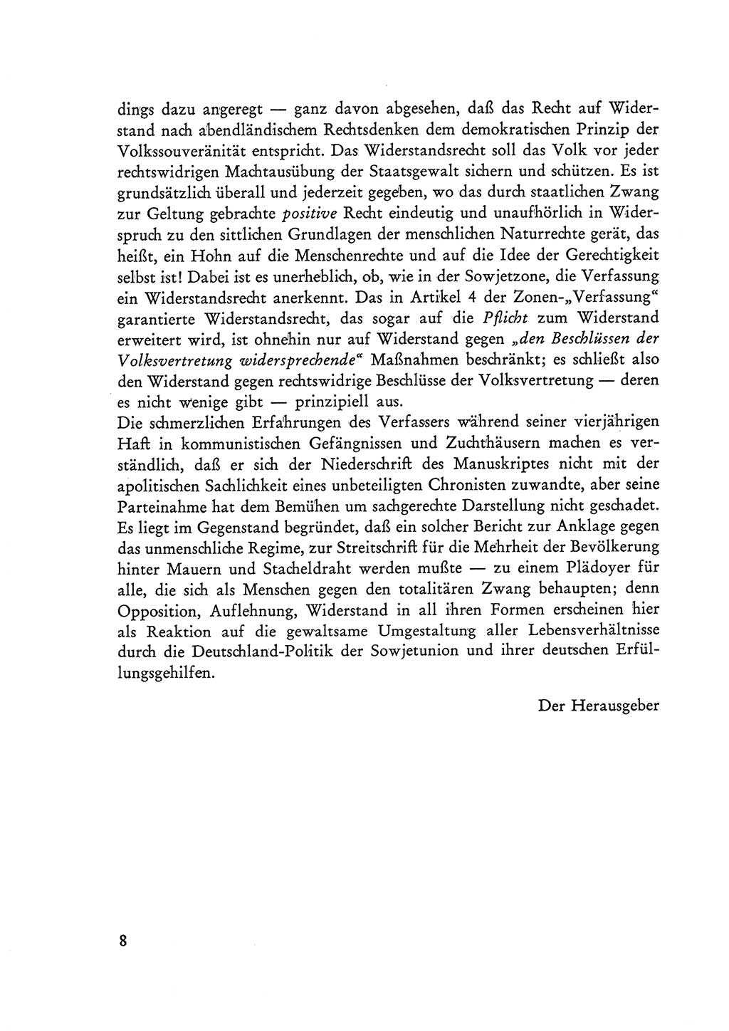 Selbstbehauptung und Widerstand in der Sowjetischen Besatzungszone (SBZ) Deutschlands [Deutsche Demokratische Republik (DDR)] 1964, Seite 8 (Selbstbeh. Wdst. SBZ Dtl. DDR 1964, S. 8)
