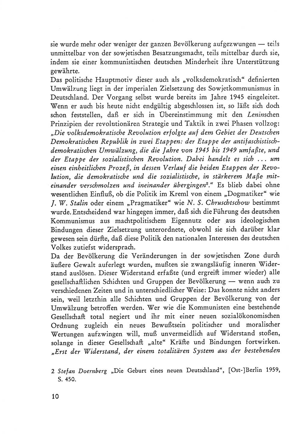 Selbstbehauptung und Widerstand in der Sowjetischen Besatzungszone (SBZ) Deutschlands [Deutsche Demokratische Republik (DDR)] 1964, Seite 10 (Selbstbeh. Wdst. SBZ Dtl. DDR 1964, S. 10)