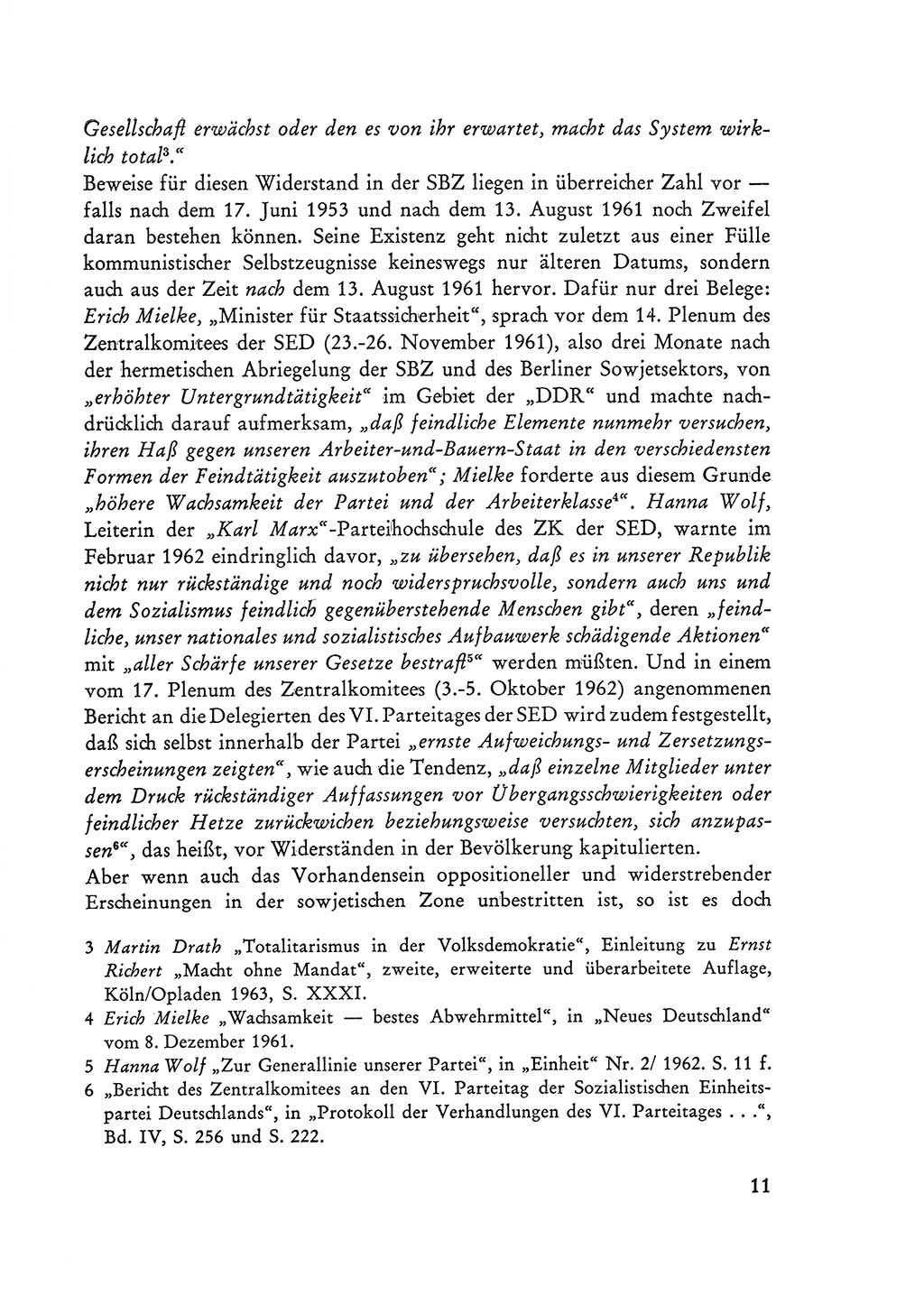 Selbstbehauptung und Widerstand in der Sowjetischen Besatzungszone (SBZ) Deutschlands [Deutsche Demokratische Republik (DDR)] 1964, Seite 11 (Selbstbeh. Wdst. SBZ Dtl. DDR 1964, S. 11)