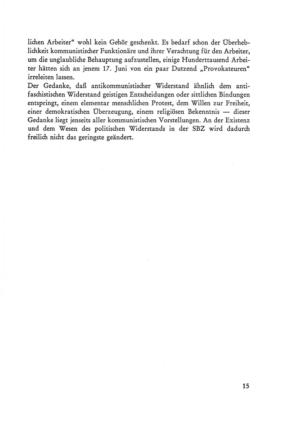 Selbstbehauptung und Widerstand in der Sowjetischen Besatzungszone (SBZ) Deutschlands [Deutsche Demokratische Republik (DDR)] 1964, Seite 15 (Selbstbeh. Wdst. SBZ Dtl. DDR 1964, S. 15)
