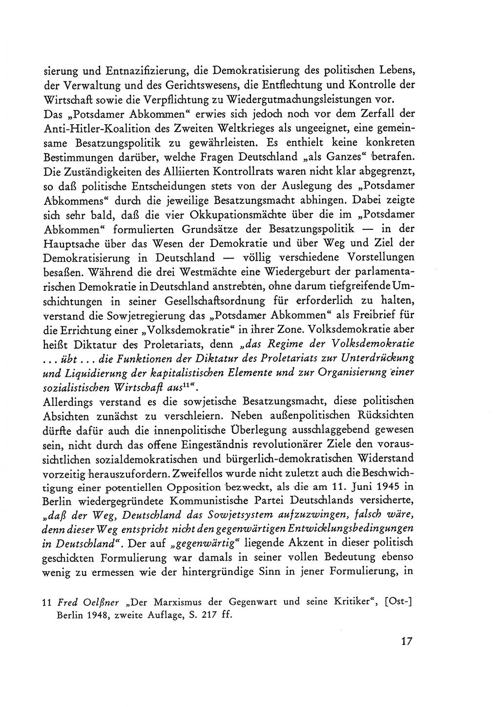 Selbstbehauptung und Widerstand in der Sowjetischen Besatzungszone (SBZ) Deutschlands [Deutsche Demokratische Republik (DDR)] 1964, Seite 17 (Selbstbeh. Wdst. SBZ Dtl. DDR 1964, S. 17)