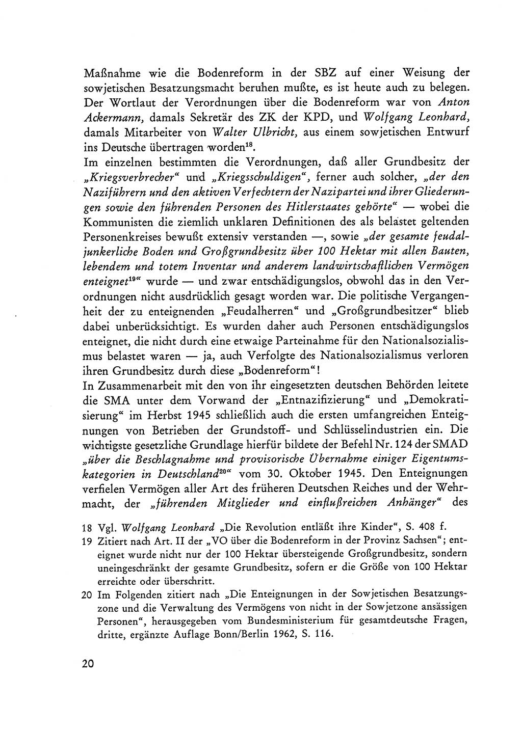 Selbstbehauptung und Widerstand in der Sowjetischen Besatzungszone (SBZ) Deutschlands [Deutsche Demokratische Republik (DDR)] 1964, Seite 20 (Selbstbeh. Wdst. SBZ Dtl. DDR 1964, S. 20)