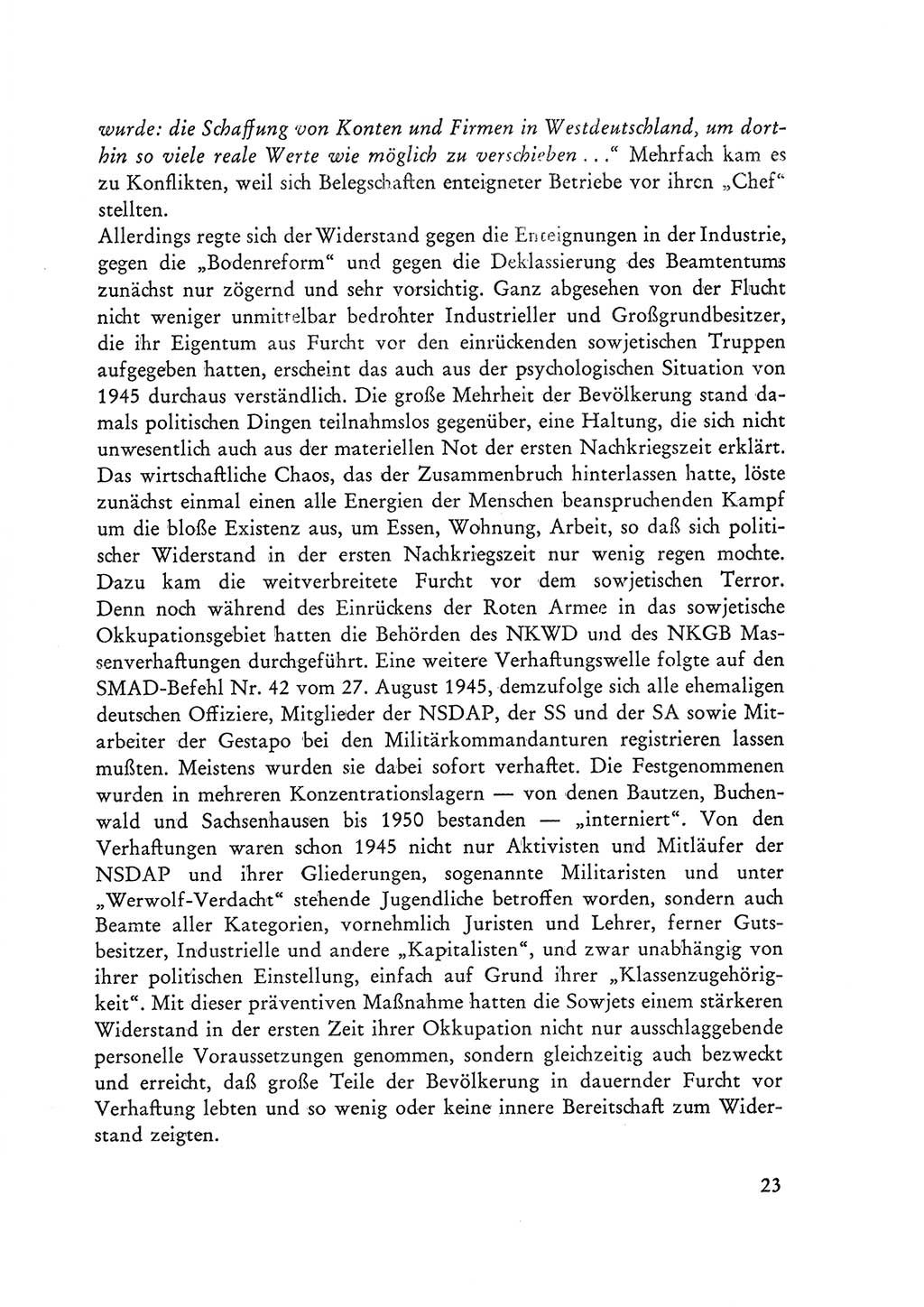 Selbstbehauptung und Widerstand in der Sowjetischen Besatzungszone (SBZ) Deutschlands [Deutsche Demokratische Republik (DDR)] 1964, Seite 23 (Selbstbeh. Wdst. SBZ Dtl. DDR 1964, S. 23)