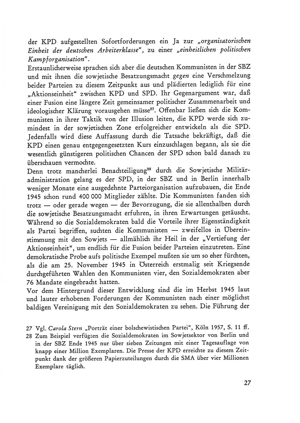 Selbstbehauptung und Widerstand in der Sowjetischen Besatzungszone (SBZ) Deutschlands [Deutsche Demokratische Republik (DDR)] 1964, Seite 27 (Selbstbeh. Wdst. SBZ Dtl. DDR 1964, S. 27)