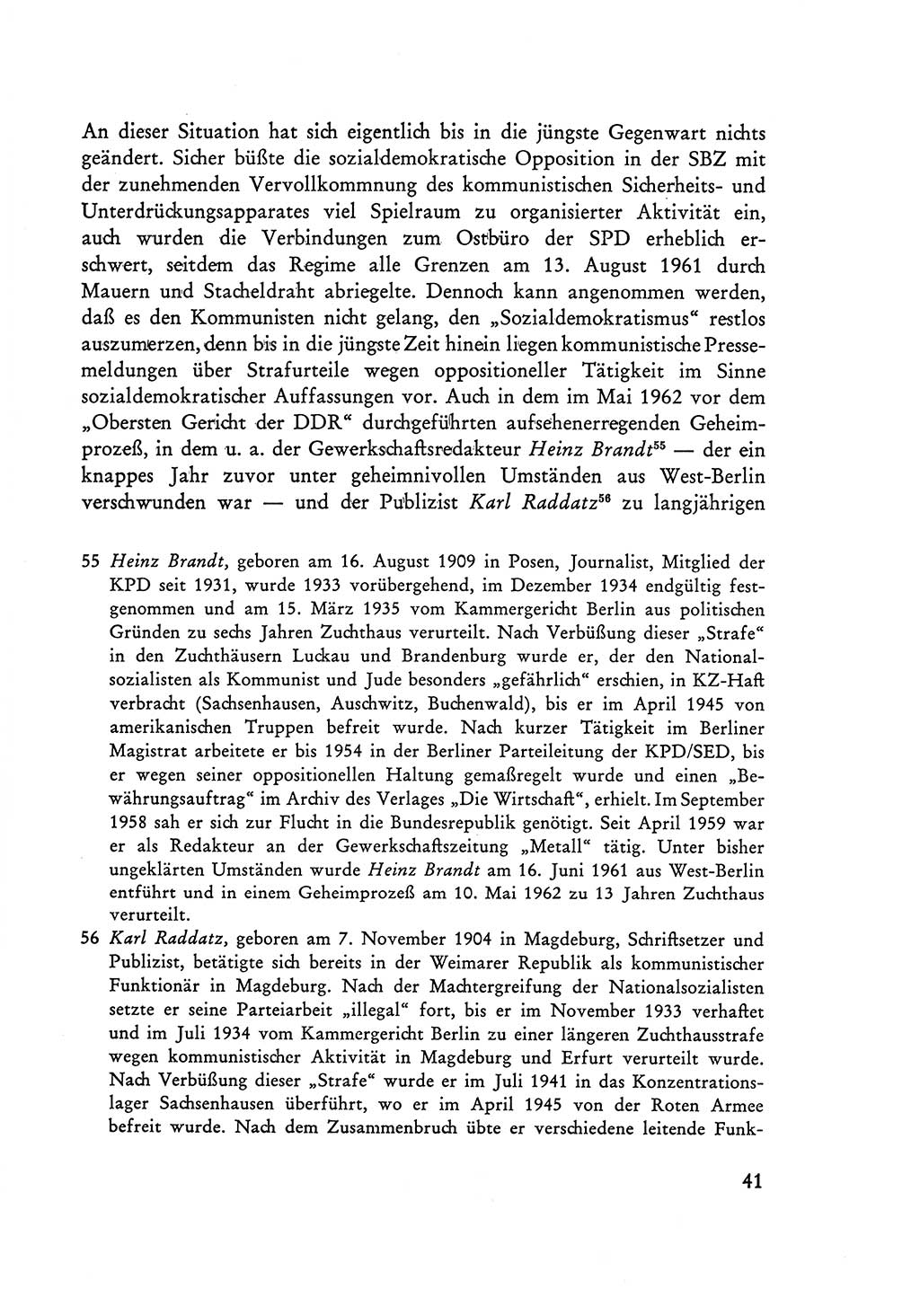 Selbstbehauptung und Widerstand in der Sowjetischen Besatzungszone (SBZ) Deutschlands [Deutsche Demokratische Republik (DDR)] 1964, Seite 41 (Selbstbeh. Wdst. SBZ Dtl. DDR 1964, S. 41)