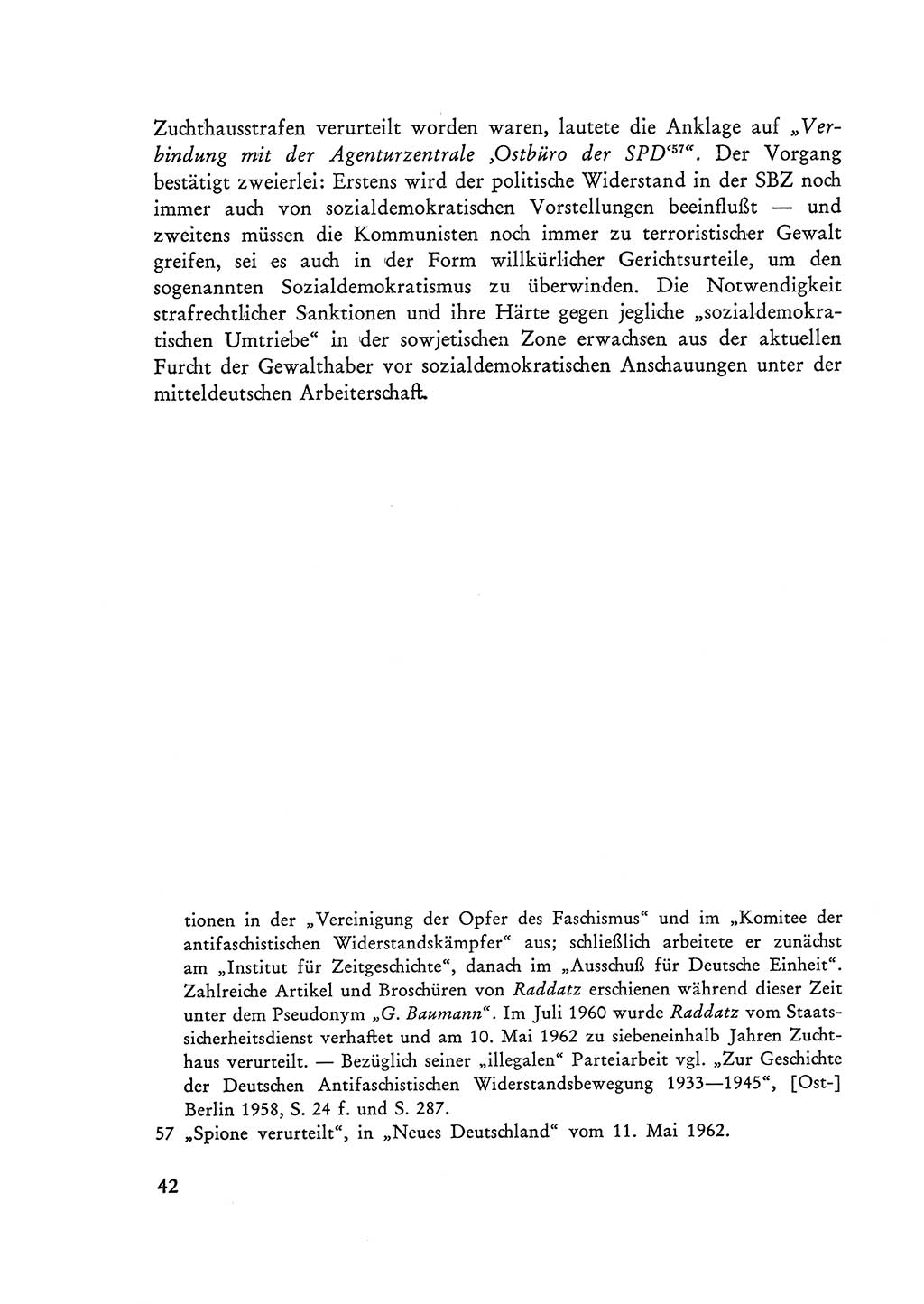 Selbstbehauptung und Widerstand in der Sowjetischen Besatzungszone (SBZ) Deutschlands [Deutsche Demokratische Republik (DDR)] 1964, Seite 42 (Selbstbeh. Wdst. SBZ Dtl. DDR 1964, S. 42)