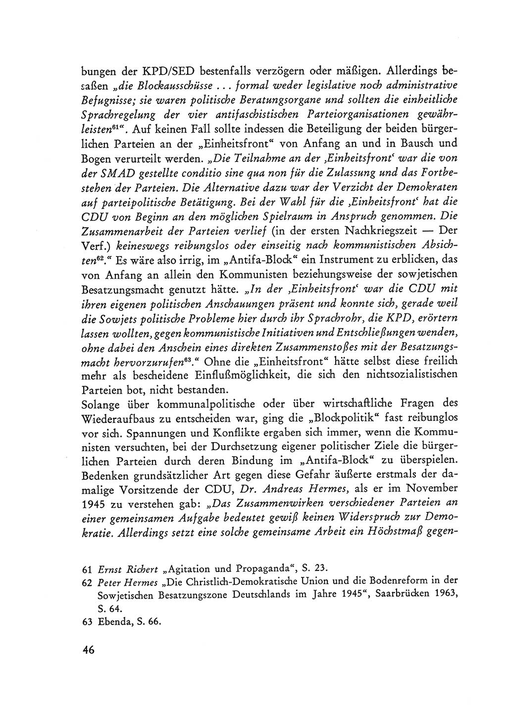 Selbstbehauptung und Widerstand in der Sowjetischen Besatzungszone (SBZ) Deutschlands [Deutsche Demokratische Republik (DDR)] 1964, Seite 46 (Selbstbeh. Wdst. SBZ Dtl. DDR 1964, S. 46)