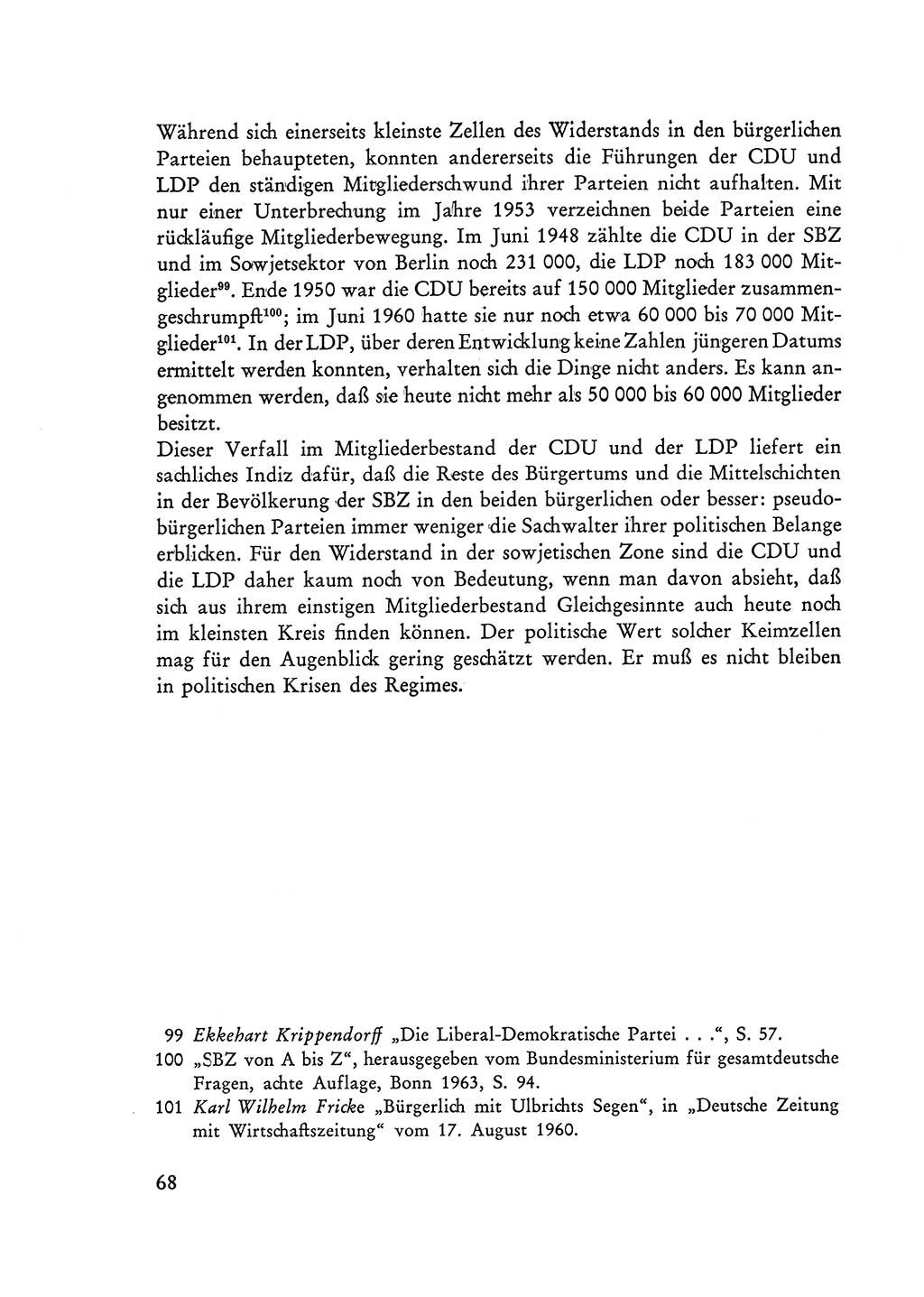 Selbstbehauptung und Widerstand in der Sowjetischen Besatzungszone (SBZ) Deutschlands [Deutsche Demokratische Republik (DDR)] 1964, Seite 68 (Selbstbeh. Wdst. SBZ Dtl. DDR 1964, S. 68)