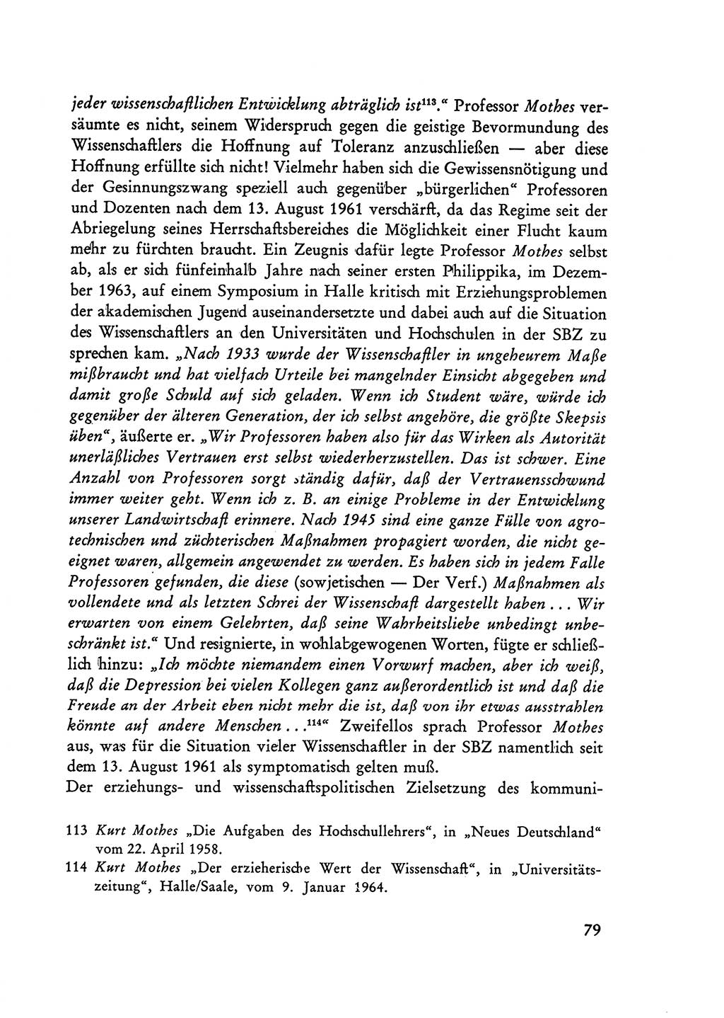 Selbstbehauptung und Widerstand in der Sowjetischen Besatzungszone (SBZ) Deutschlands [Deutsche Demokratische Republik (DDR)] 1964, Seite 79 (Selbstbeh. Wdst. SBZ Dtl. DDR 1964, S. 79)