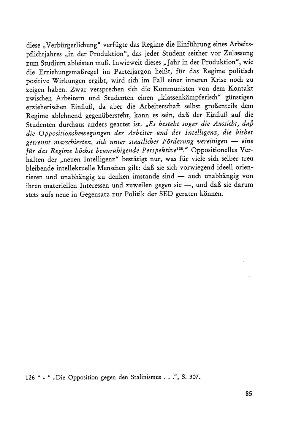 Selbstbehauptung und Widerstand in der Sowjetischen Besatzungszone (SBZ) Deutschlands [Deutsche Demokratische Republik (DDR)] 1964, Seite 85 (Selbstbeh. Wdst. SBZ Dtl. DDR 1964, S. 85)