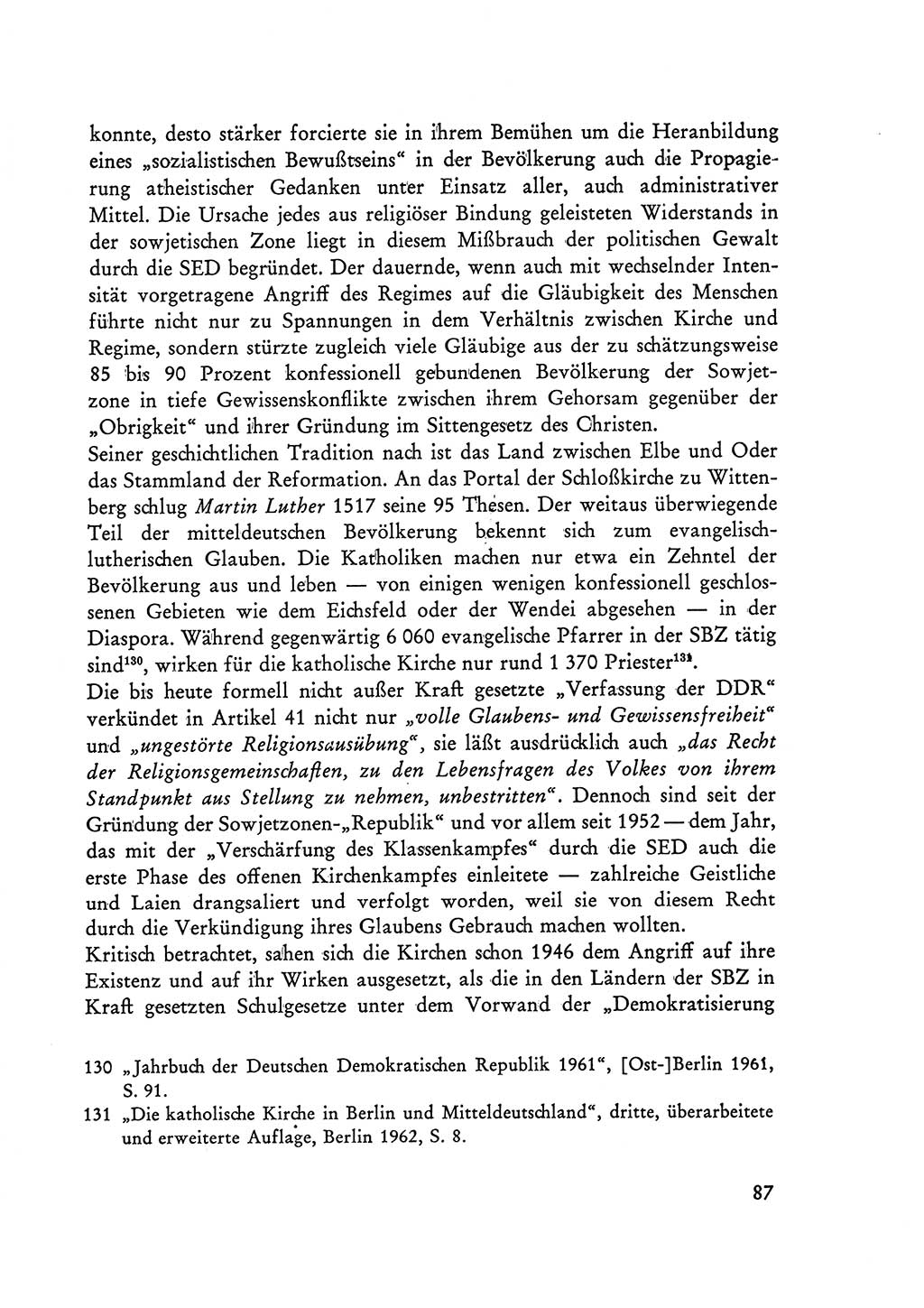 Selbstbehauptung und Widerstand in der Sowjetischen Besatzungszone (SBZ) Deutschlands [Deutsche Demokratische Republik (DDR)] 1964, Seite 87 (Selbstbeh. Wdst. SBZ Dtl. DDR 1964, S. 87)