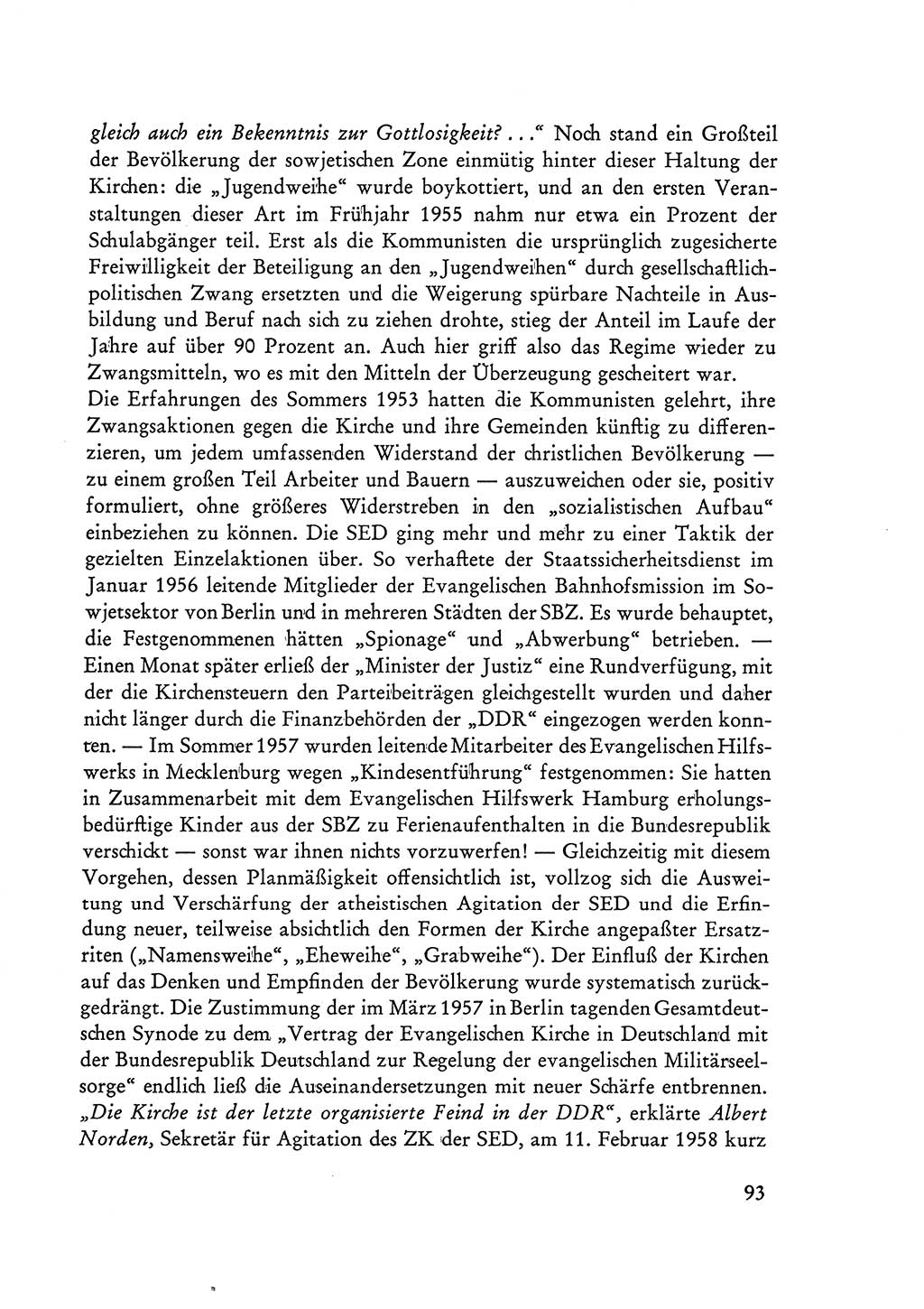 Selbstbehauptung und Widerstand in der Sowjetischen Besatzungszone (SBZ) Deutschlands [Deutsche Demokratische Republik (DDR)] 1964, Seite 93 (Selbstbeh. Wdst. SBZ Dtl. DDR 1964, S. 93)