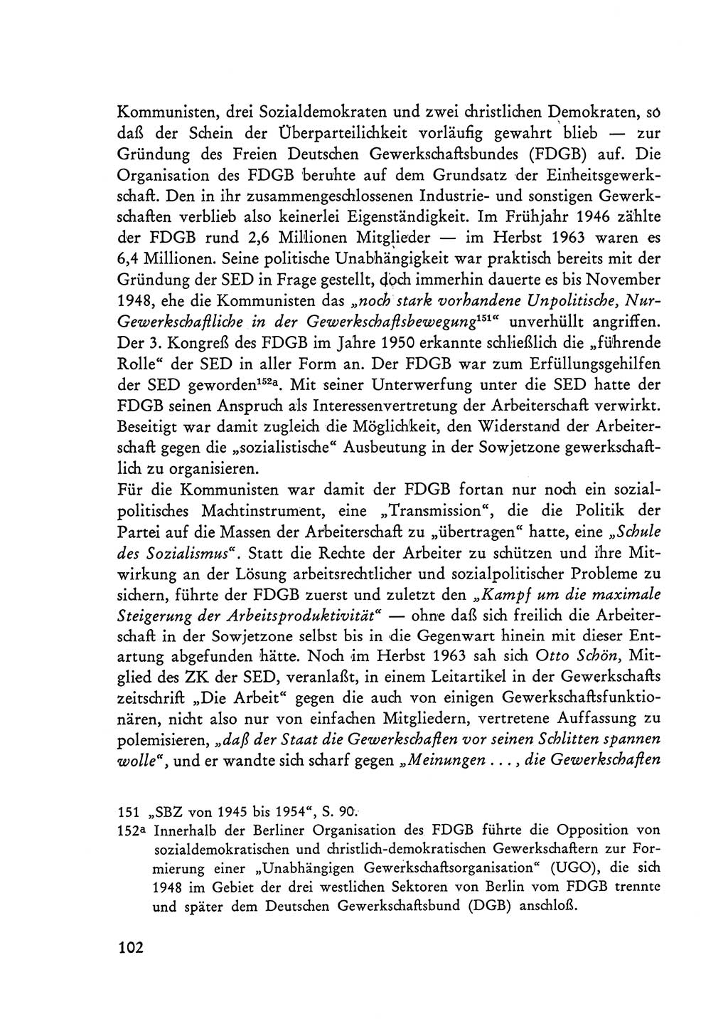 Selbstbehauptung und Widerstand in der Sowjetischen Besatzungszone (SBZ) Deutschlands [Deutsche Demokratische Republik (DDR)] 1964, Seite 102 (Selbstbeh. Wdst. SBZ Dtl. DDR 1964, S. 102)