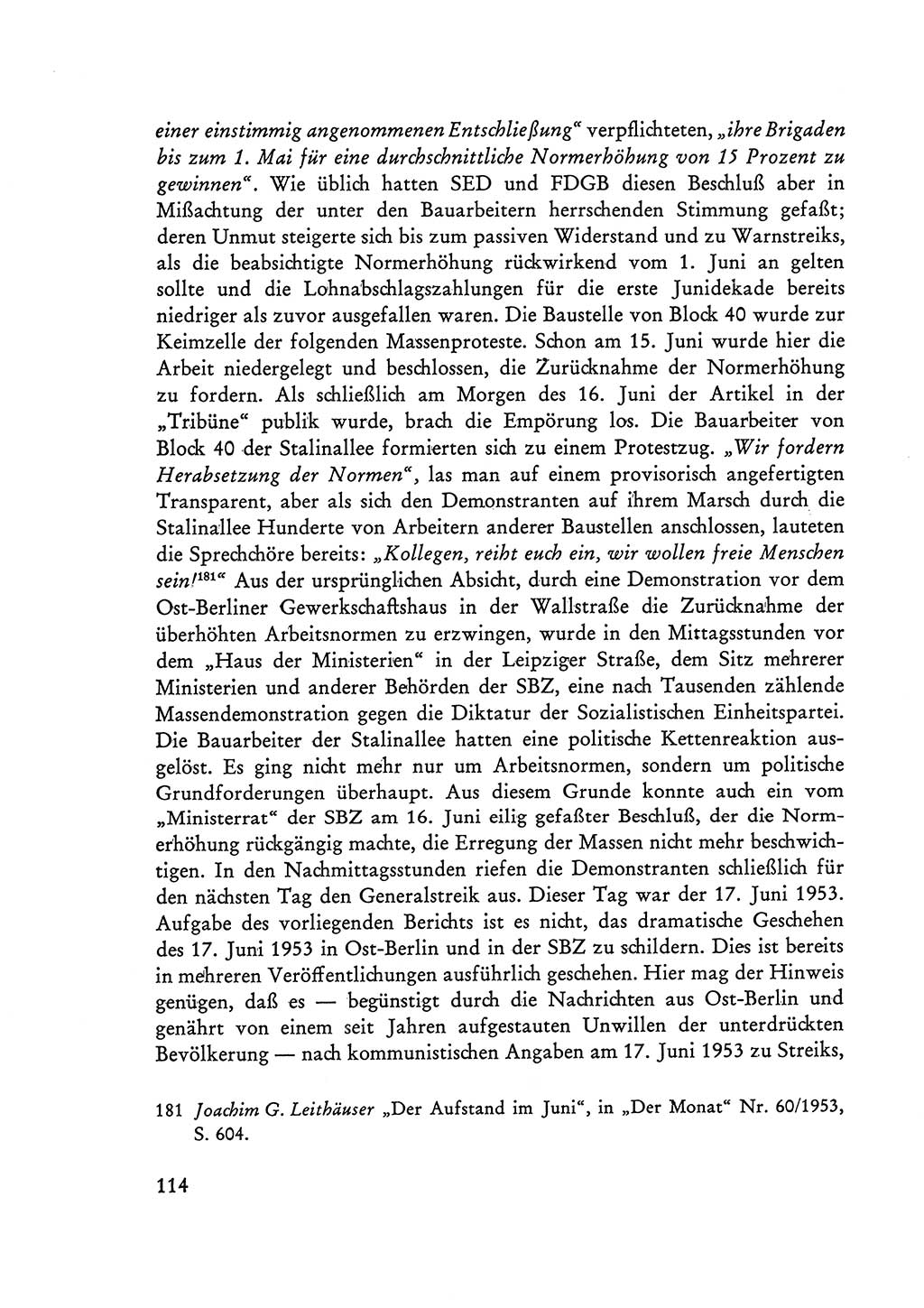 Selbstbehauptung und Widerstand in der Sowjetischen Besatzungszone (SBZ) Deutschlands [Deutsche Demokratische Republik (DDR)] 1964, Seite 114 (Selbstbeh. Wdst. SBZ Dtl. DDR 1964, S. 114)