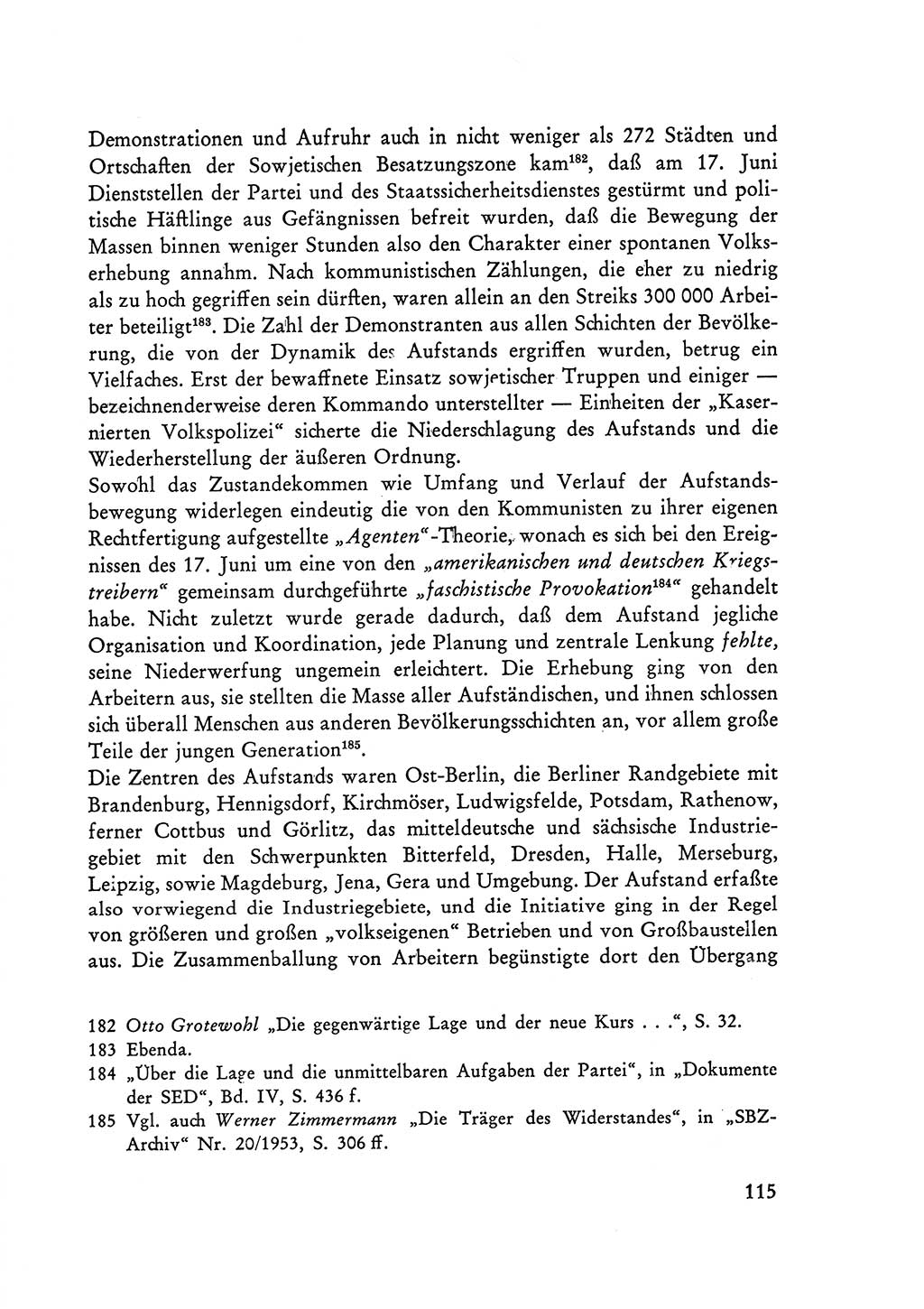 Selbstbehauptung und Widerstand in der Sowjetischen Besatzungszone (SBZ) Deutschlands [Deutsche Demokratische Republik (DDR)] 1964, Seite 115 (Selbstbeh. Wdst. SBZ Dtl. DDR 1964, S. 115)