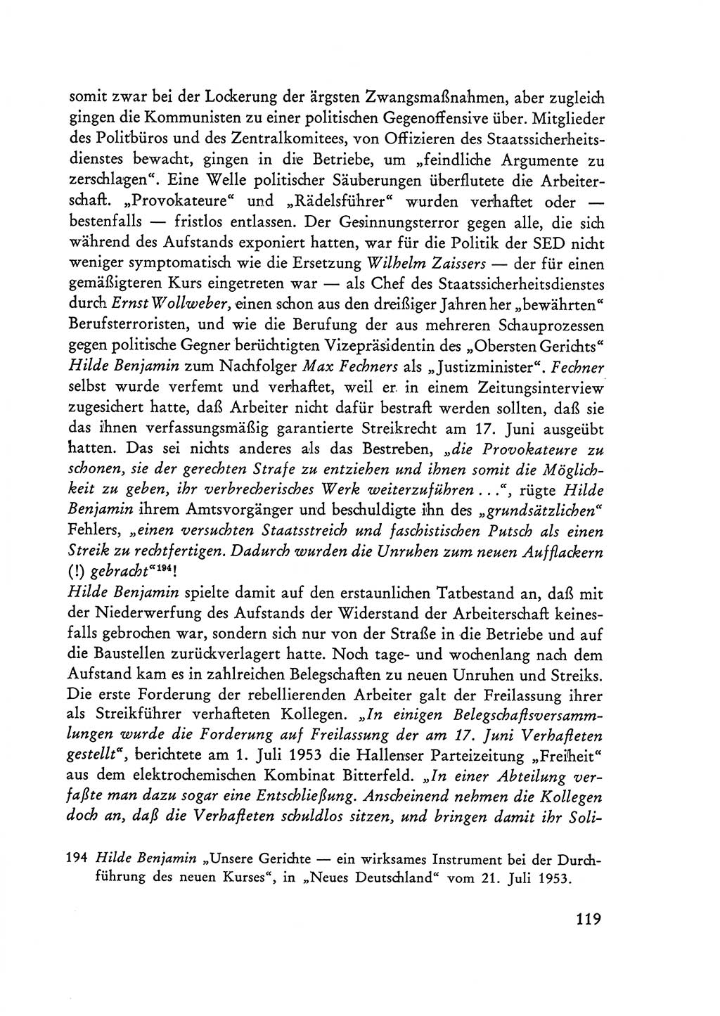 Selbstbehauptung und Widerstand in der Sowjetischen Besatzungszone (SBZ) Deutschlands [Deutsche Demokratische Republik (DDR)] 1964, Seite 119 (Selbstbeh. Wdst. SBZ Dtl. DDR 1964, S. 119)