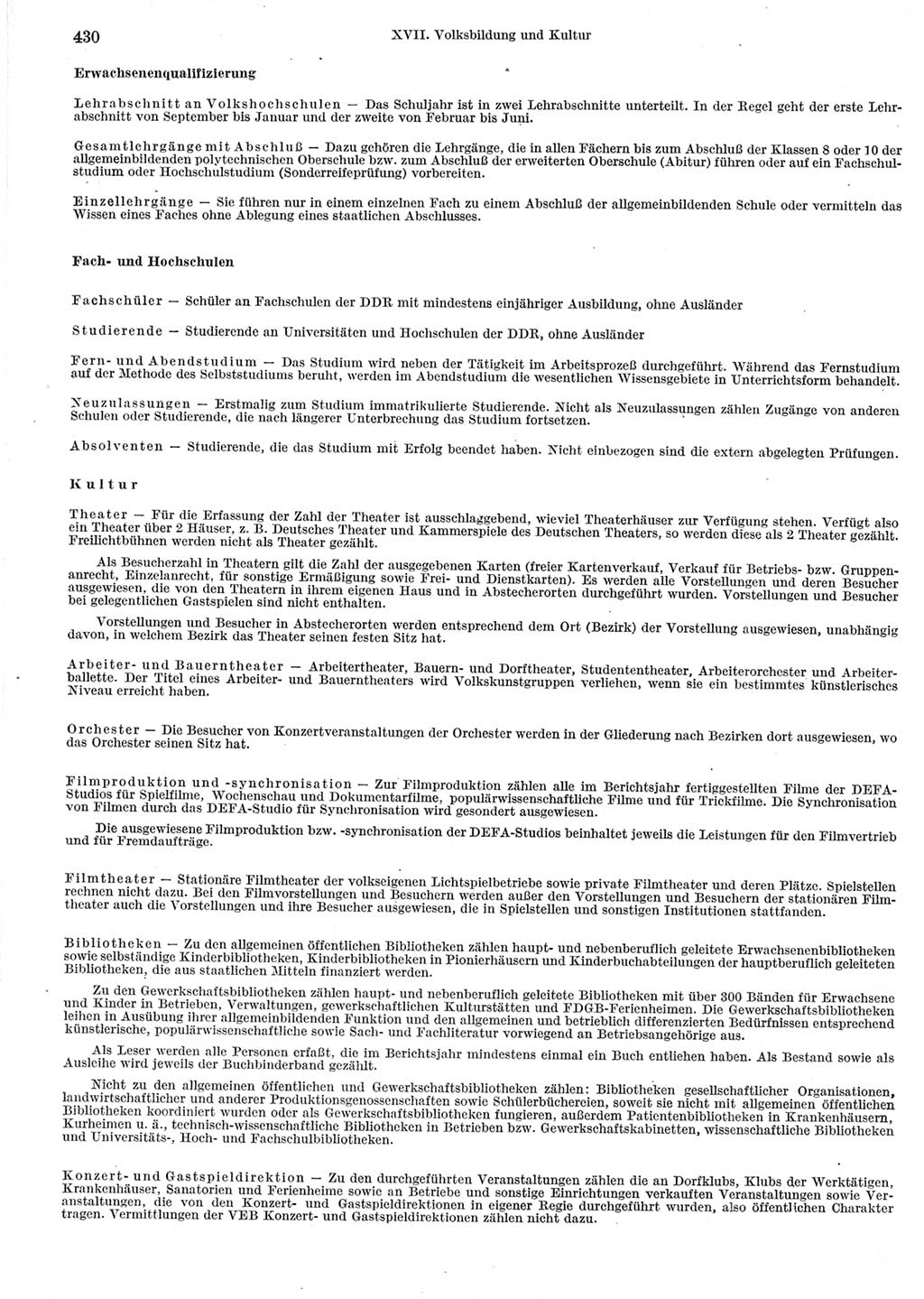 Statistisches Jahrbuch der Deutschen Demokratischen Republik (DDR) 1964, Seite 430 (Stat. Jb. DDR 1964, S. 430)