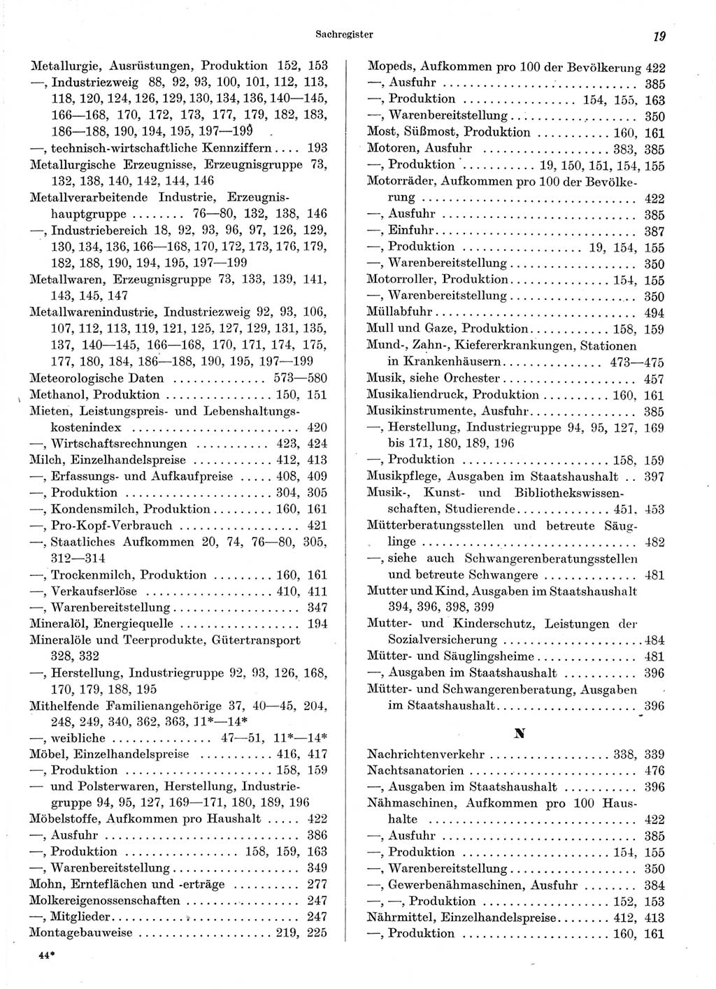 Statistisches Jahrbuch der Deutschen Demokratischen Republik (DDR) 1964, Seite 19 (Stat. Jb. DDR 1964, S. 19)