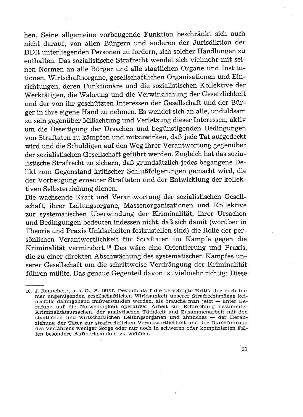 Verantwortung und Schuld im neuen Strafgesetzbuch (StGB) [Deutsche Demokratische Republik (DDR)] 1964, Seite 21 (Verantw. Sch. StGB DDR 1964, S. 21)