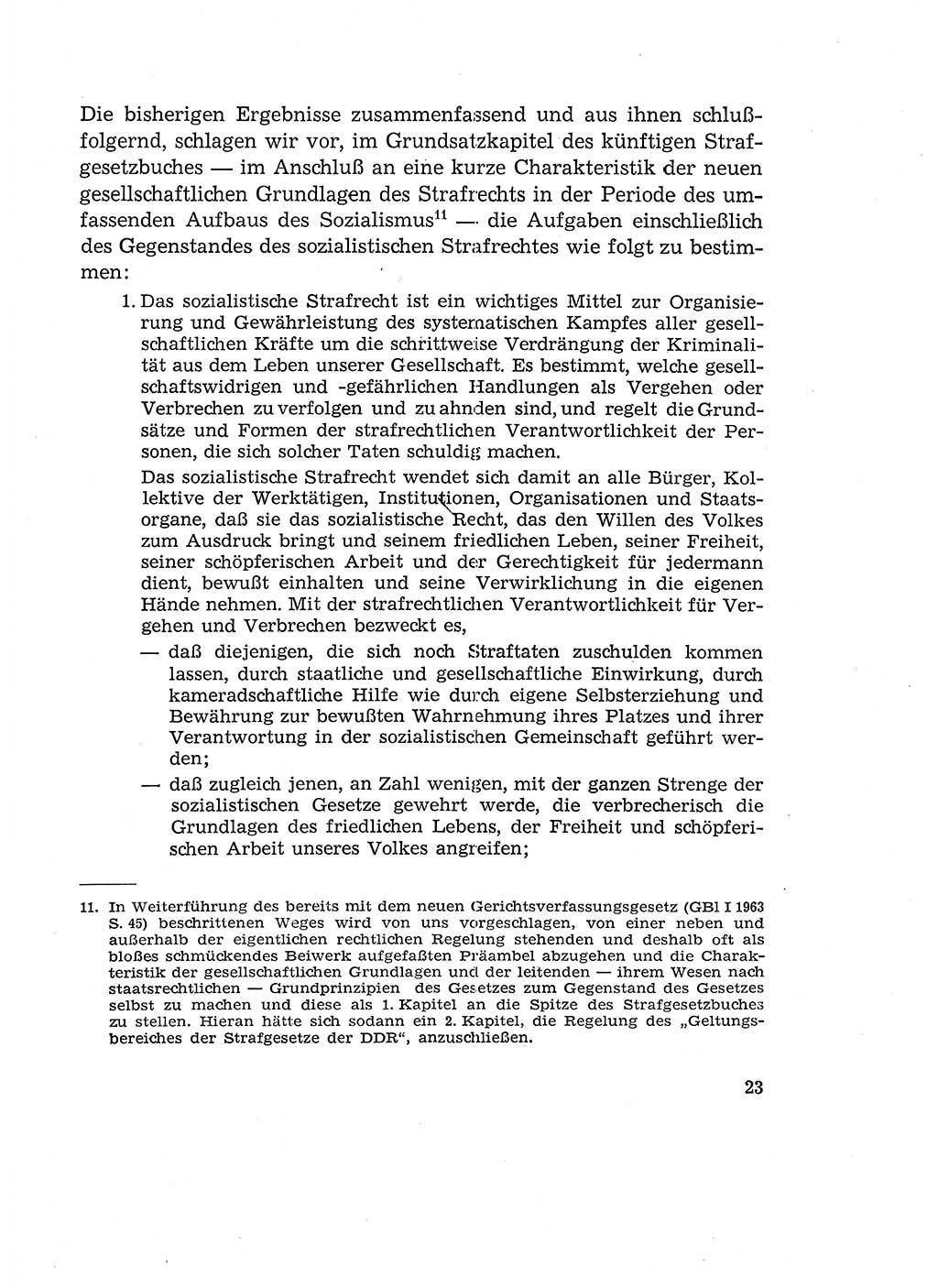 Verantwortung und Schuld im neuen Strafgesetzbuch (StGB) [Deutsche Demokratische Republik (DDR)] 1964, Seite 23 (Verantw. Sch. StGB DDR 1964, S. 23)