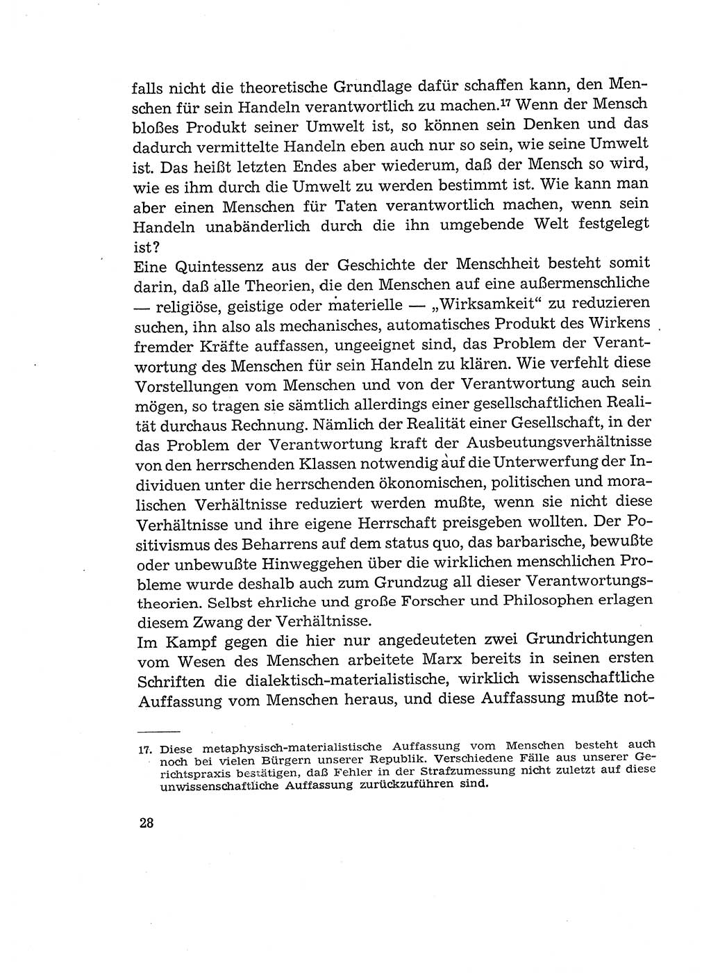 Verantwortung und Schuld im neuen Strafgesetzbuch (StGB) [Deutsche Demokratische Republik (DDR)] 1964, Seite 28 (Verantw. Sch. StGB DDR 1964, S. 28)