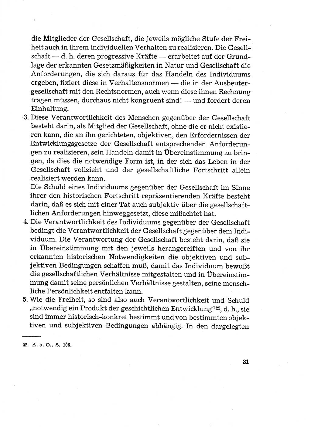 Verantwortung und Schuld im neuen Strafgesetzbuch (StGB) [Deutsche Demokratische Republik (DDR)] 1964, Seite 31 (Verantw. Sch. StGB DDR 1964, S. 31)