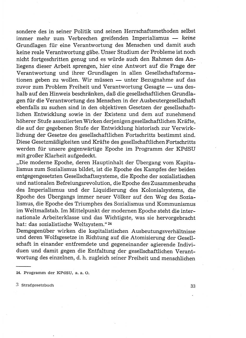 Verantwortung und Schuld im neuen Strafgesetzbuch (StGB) [Deutsche Demokratische Republik (DDR)] 1964, Seite 33 (Verantw. Sch. StGB DDR 1964, S. 33)