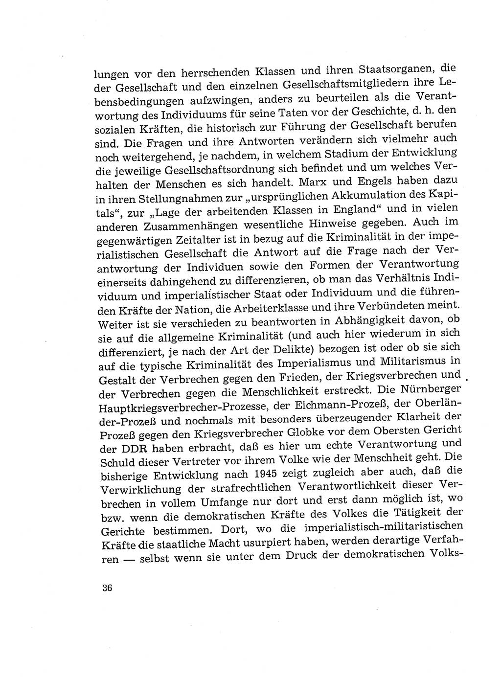 Verantwortung und Schuld im neuen Strafgesetzbuch (StGB) [Deutsche Demokratische Republik (DDR)] 1964, Seite 36 (Verantw. Sch. StGB DDR 1964, S. 36)