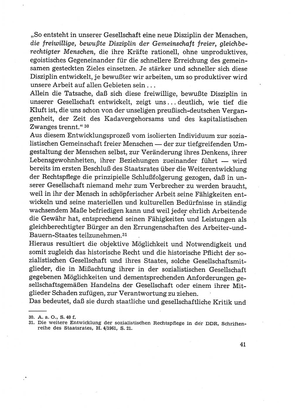 Verantwortung und Schuld im neuen Strafgesetzbuch (StGB) [Deutsche Demokratische Republik (DDR)] 1964, Seite 41 (Verantw. Sch. StGB DDR 1964, S. 41)