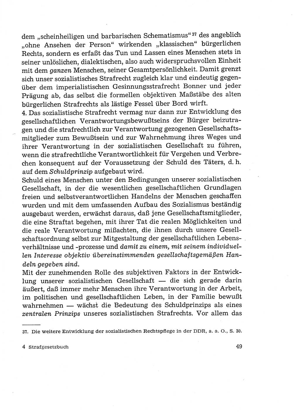 Verantwortung und Schuld im neuen Strafgesetzbuch (StGB) [Deutsche Demokratische Republik (DDR)] 1964, Seite 49 (Verantw. Sch. StGB DDR 1964, S. 49)