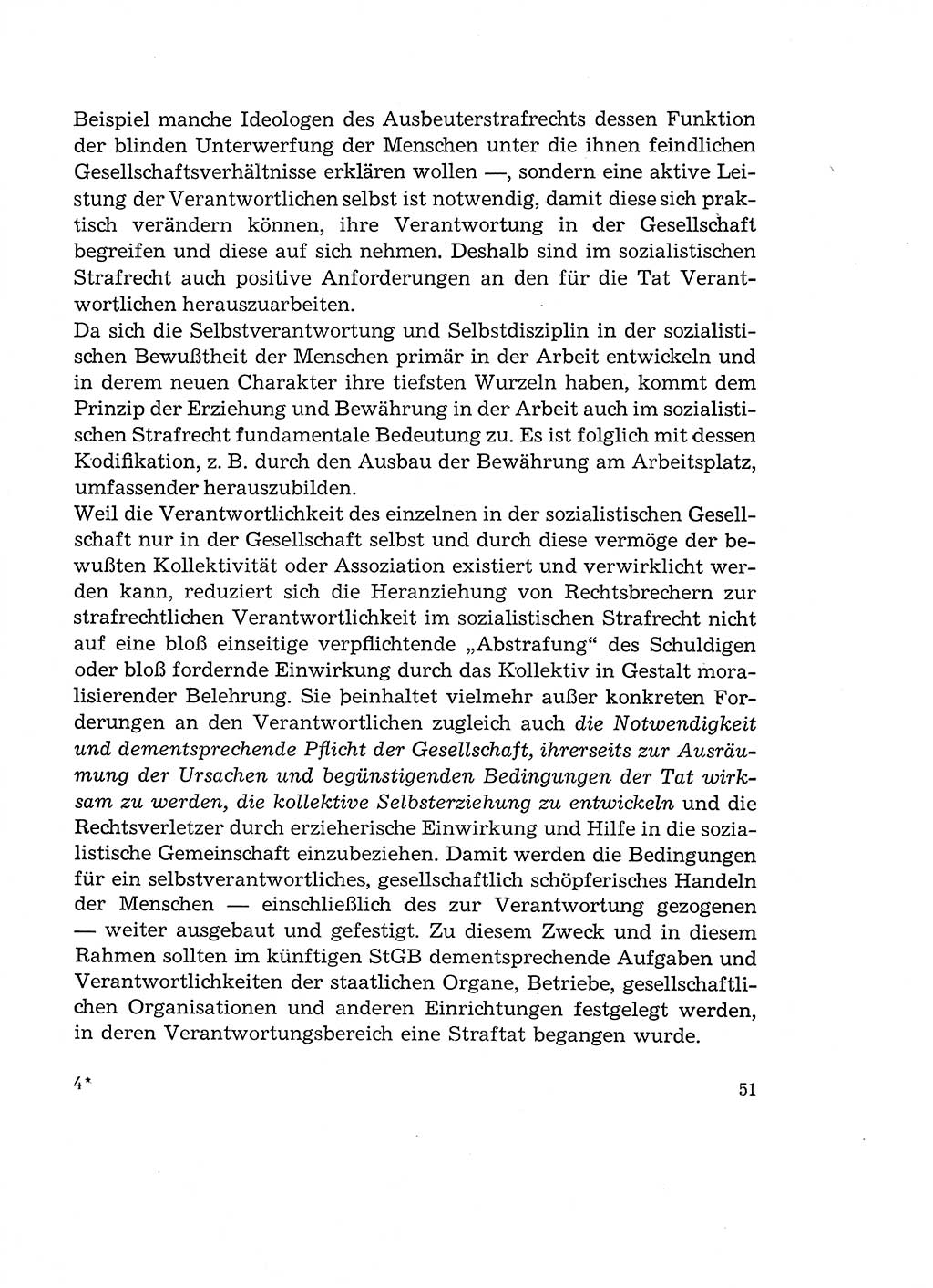 Verantwortung und Schuld im neuen Strafgesetzbuch (StGB) [Deutsche Demokratische Republik (DDR)] 1964, Seite 51 (Verantw. Sch. StGB DDR 1964, S. 51)