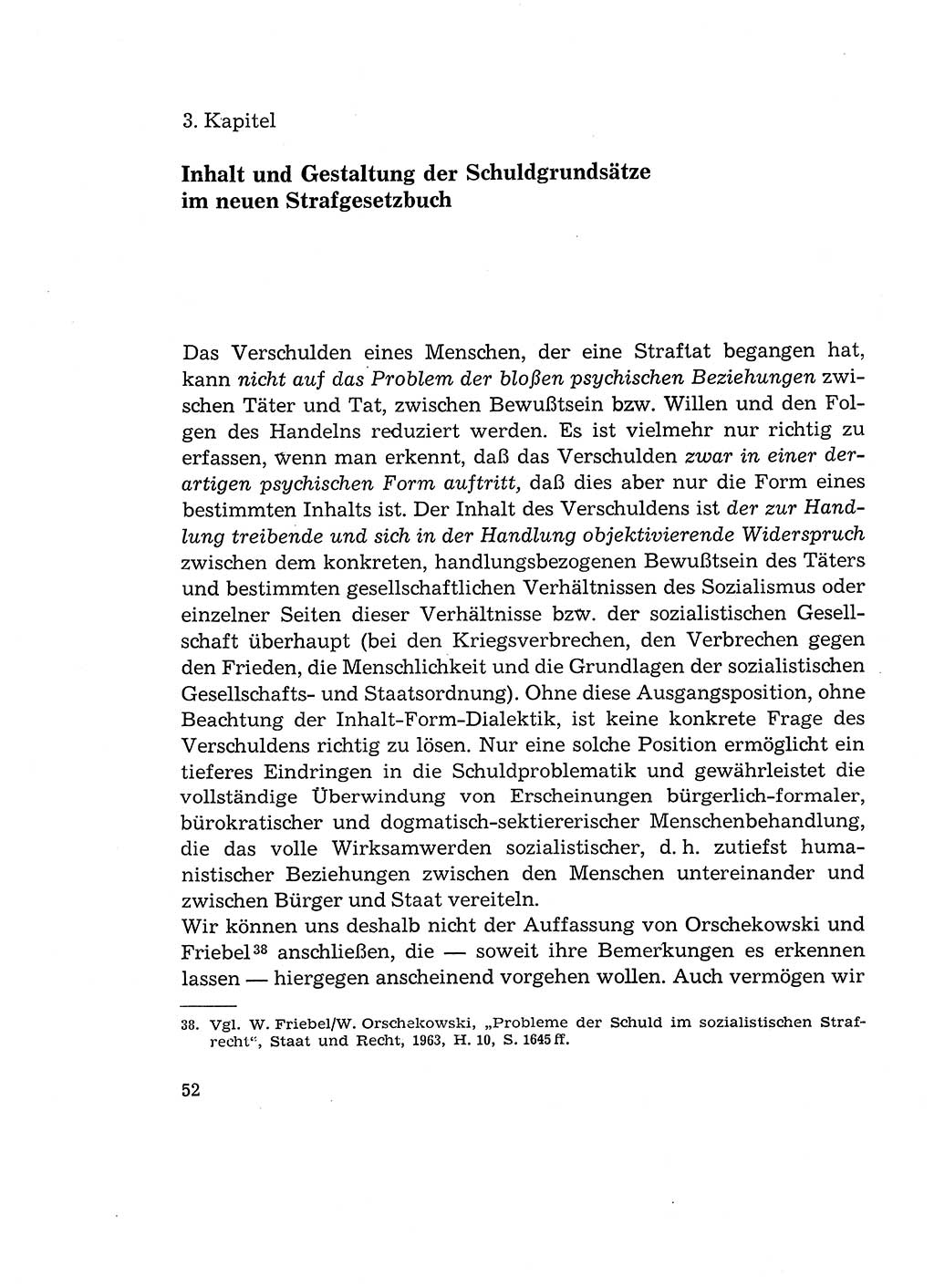 Verantwortung und Schuld im neuen Strafgesetzbuch (StGB) [Deutsche Demokratische Republik (DDR)] 1964, Seite 52 (Verantw. Sch. StGB DDR 1964, S. 52)