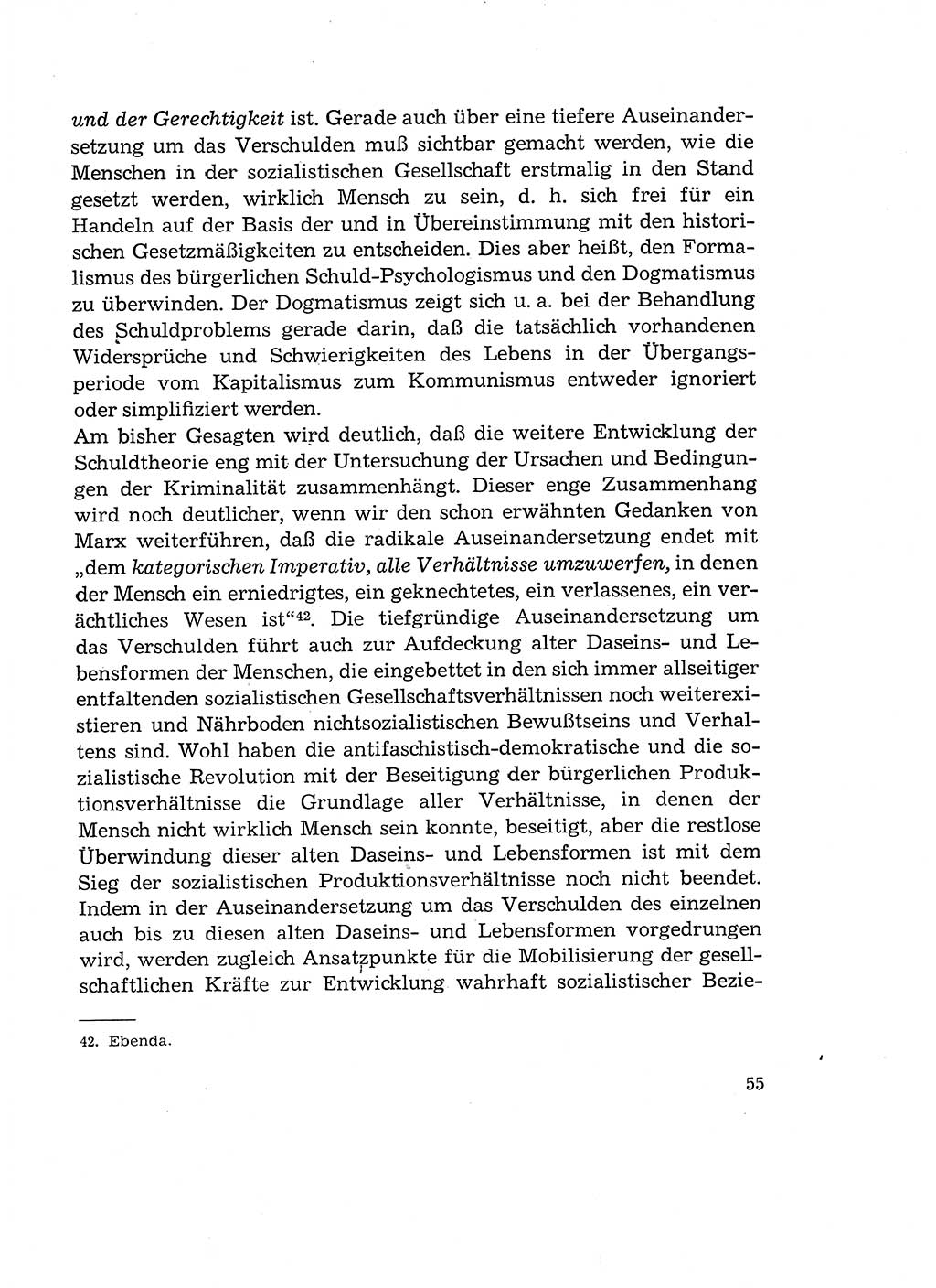 Verantwortung und Schuld im neuen Strafgesetzbuch (StGB) [Deutsche Demokratische Republik (DDR)] 1964, Seite 55 (Verantw. Sch. StGB DDR 1964, S. 55)