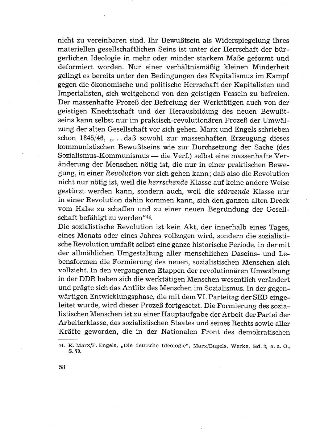 Verantwortung und Schuld im neuen Strafgesetzbuch (StGB) [Deutsche Demokratische Republik (DDR)] 1964, Seite 58 (Verantw. Sch. StGB DDR 1964, S. 58)